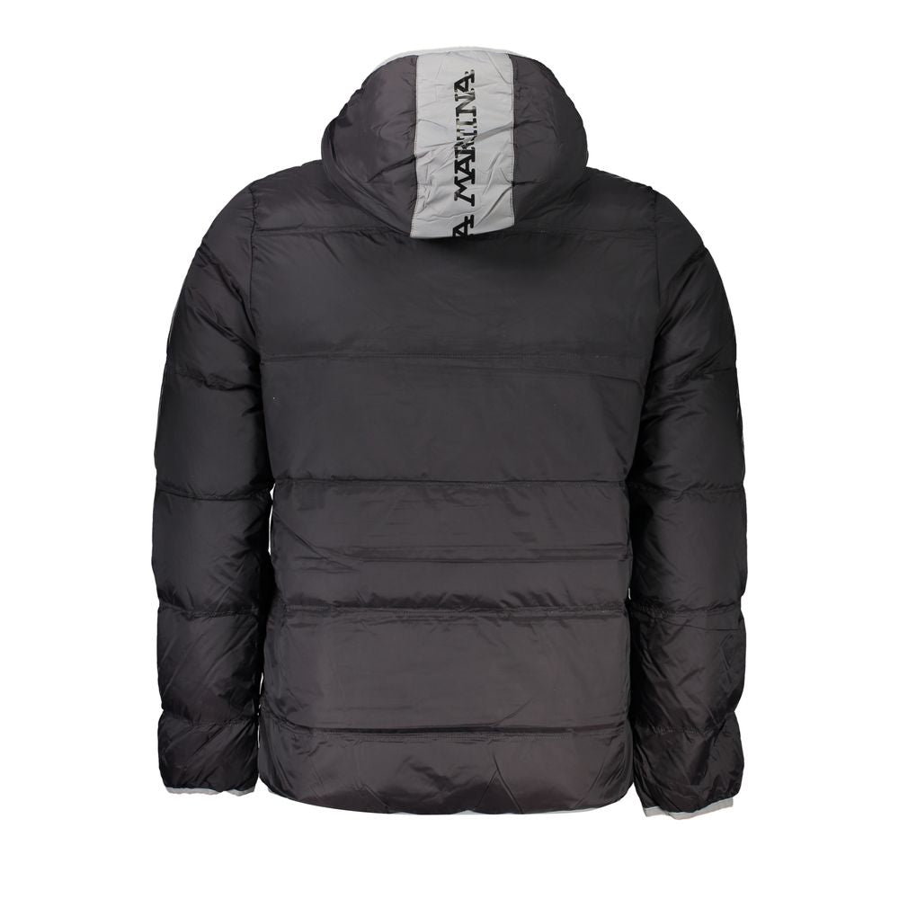 La Martina Black Polyamide Men Jacket | Regal Royce