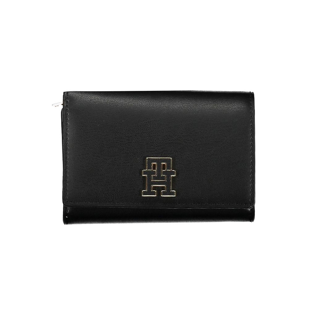 Tommy Hilfiger Black Polyurethane Women Wallet | Regal Royce
