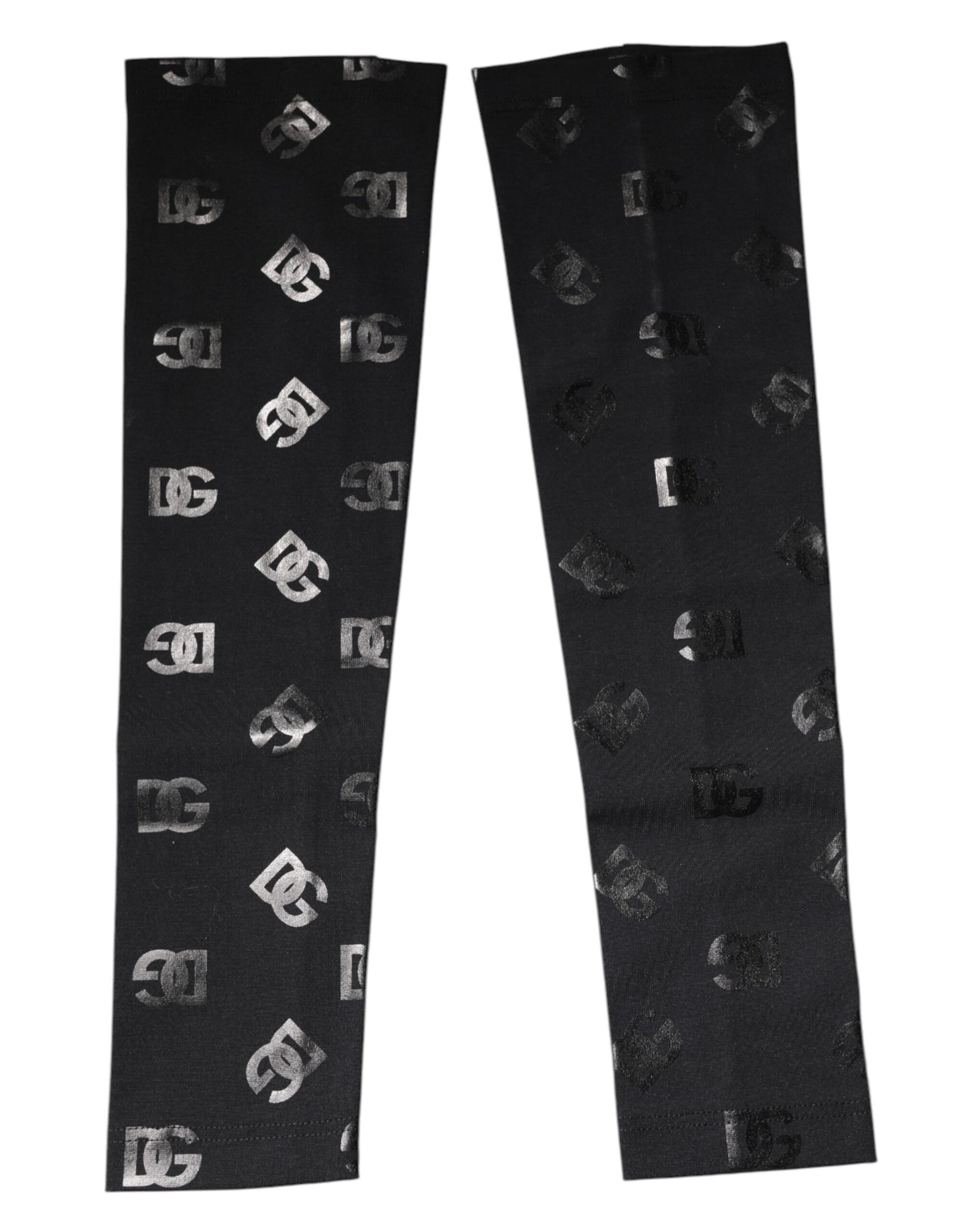 Dolce & Gabbana Black DG Logo Monogram Wool Stretch Arm Sleeves | Regal Royce
