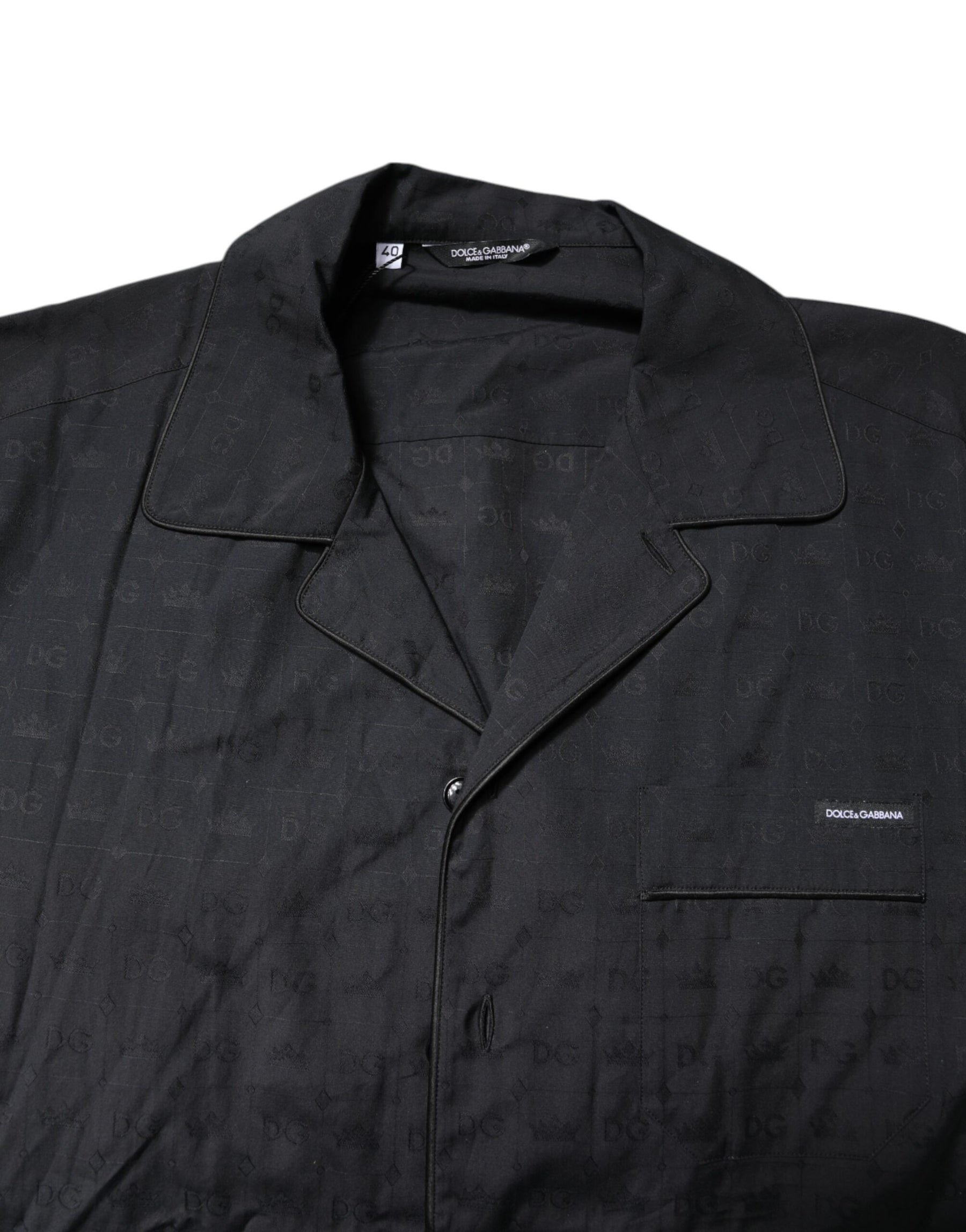 Dolce & Gabbana Black Cotton Men Pajama Set Sleepwear | Regal Royce