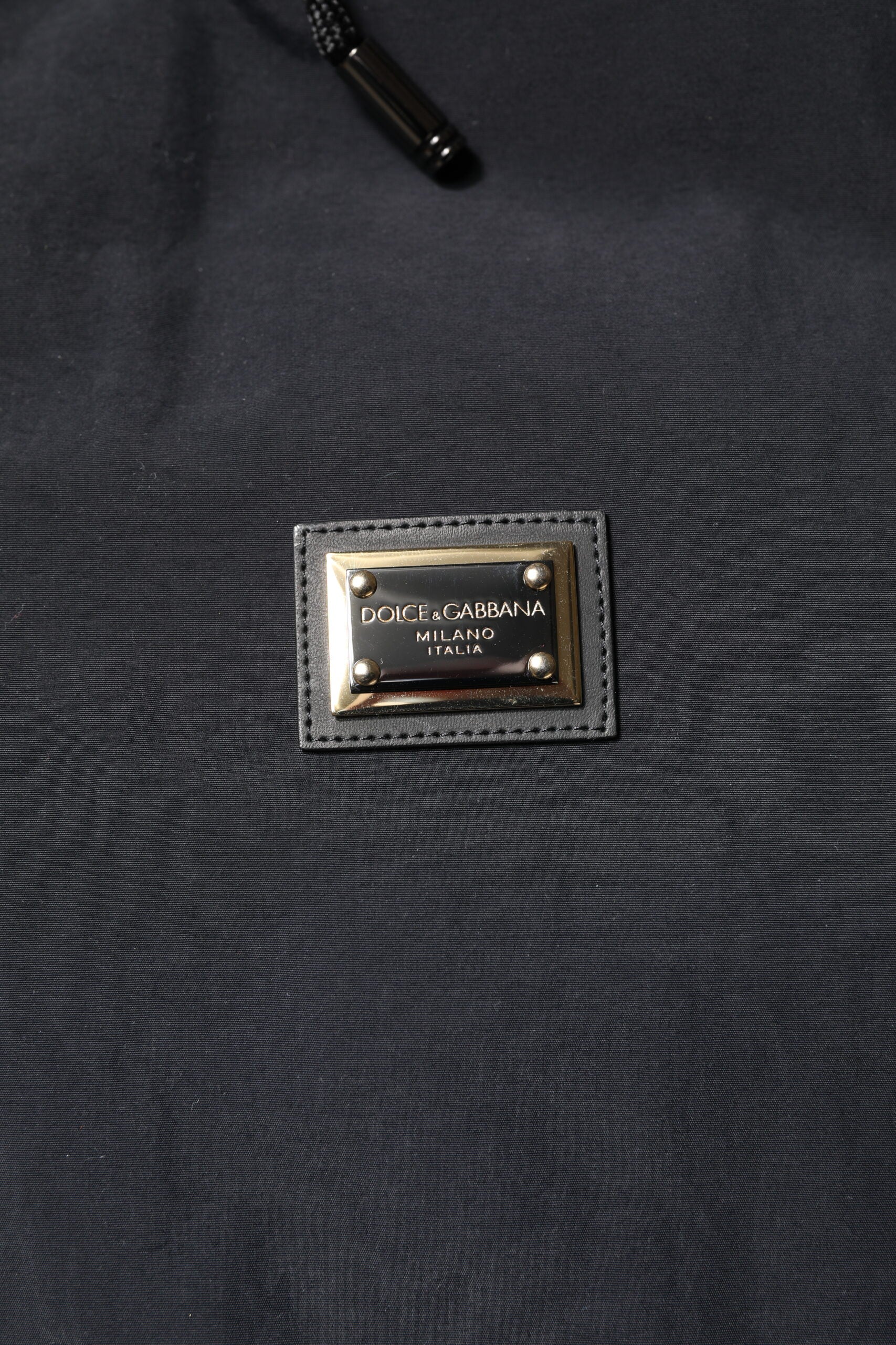 Dolce & Gabbana Black Nylon Full Zip Hooded Parka Jacket | Regal Royce