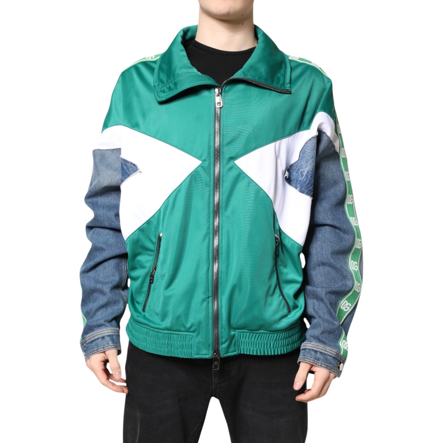 Dolce & Gabbana Multicolor Full Zip Windbreaker Jacket | Regal Royce