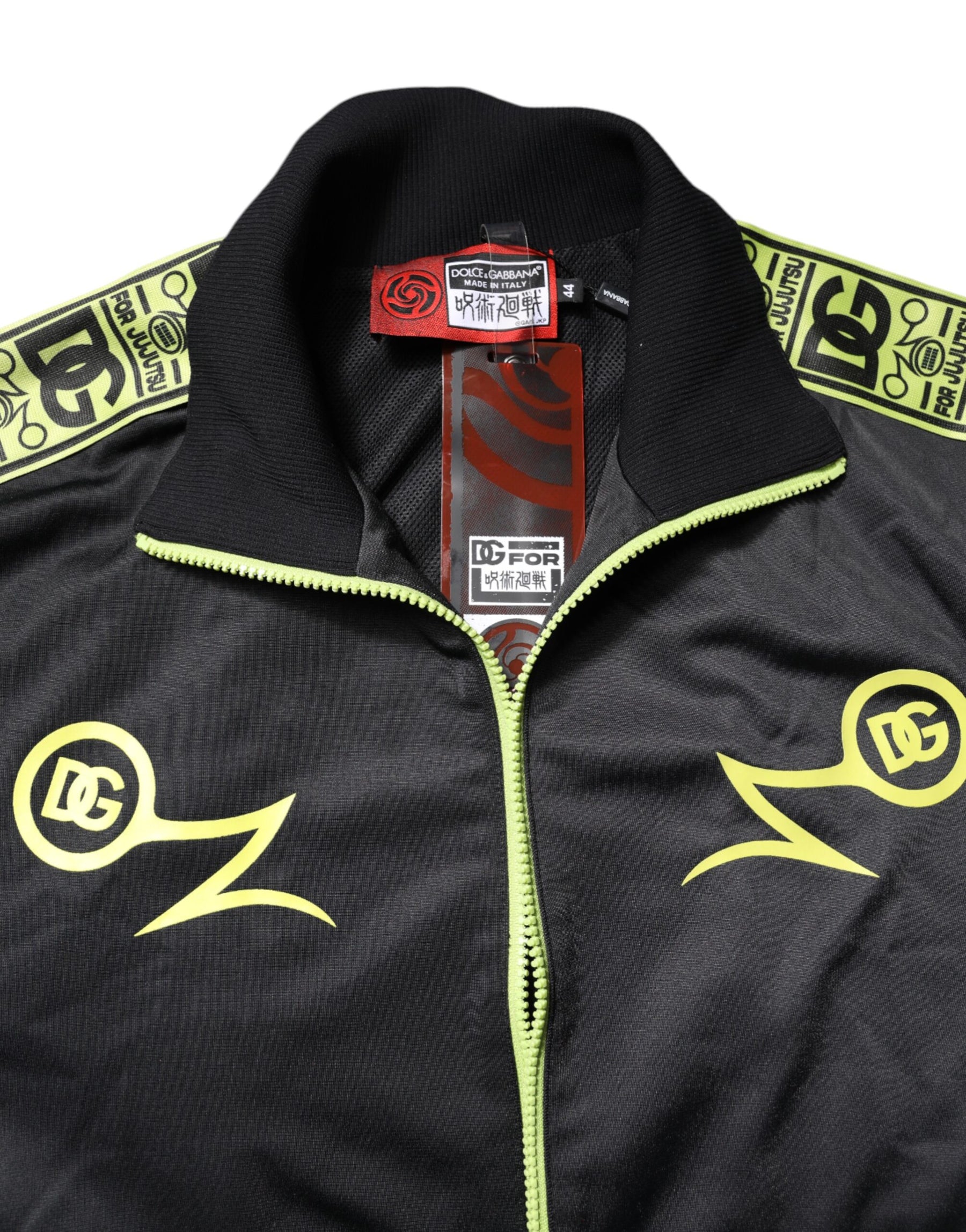 Dolce & Gabbana Black Logo Turtleneck Zip Bomber Jacket | Regal Royce