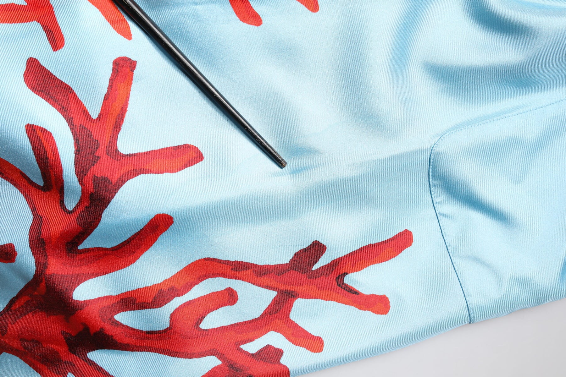 Dolce & Gabbana Blue Red Coral Print Wrap Robe Coat Jacket | Regal Royce