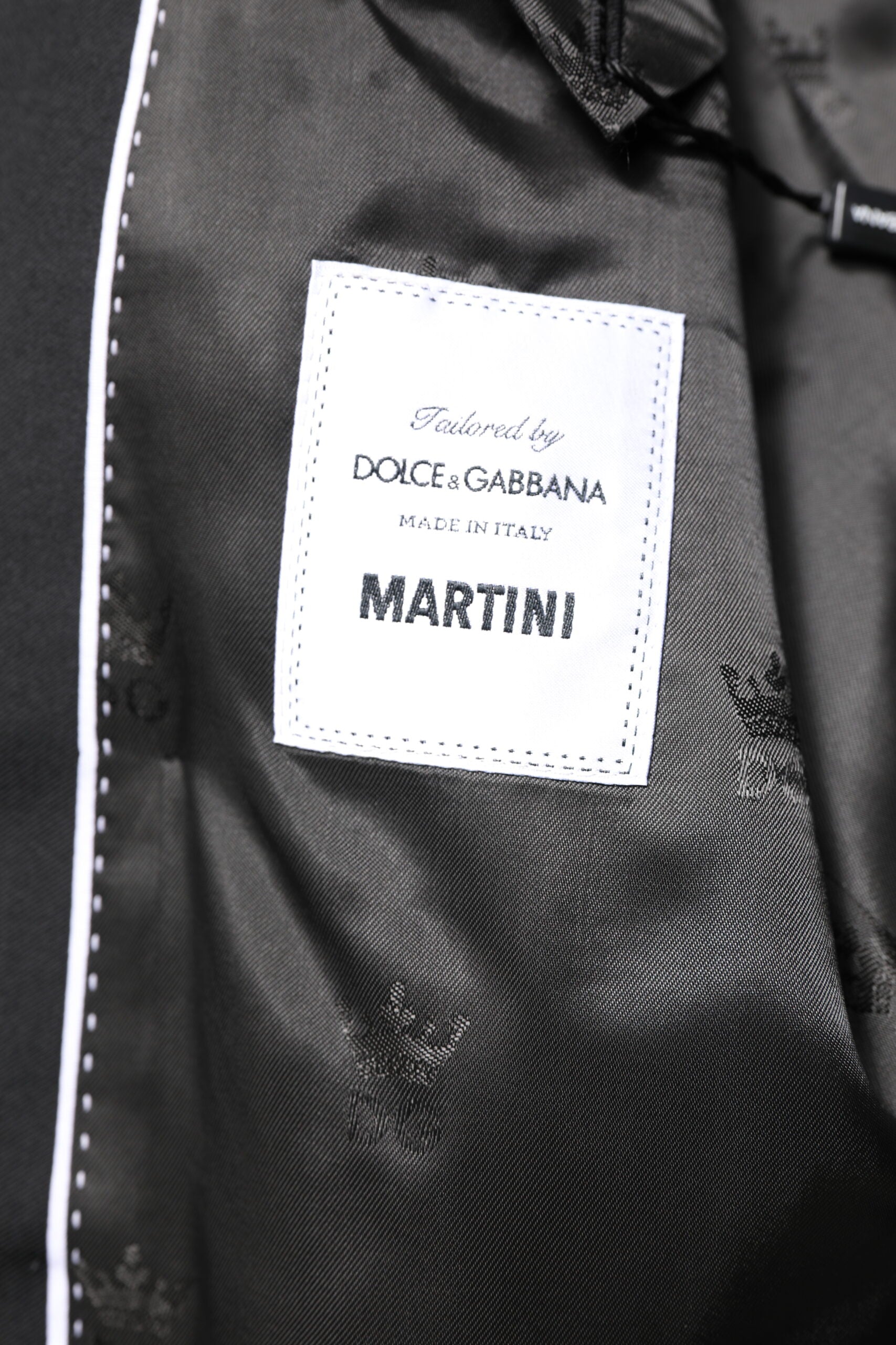 Dolce & Gabbana Black MARTINI Double Breasted Coat Blazer | Regal Royce