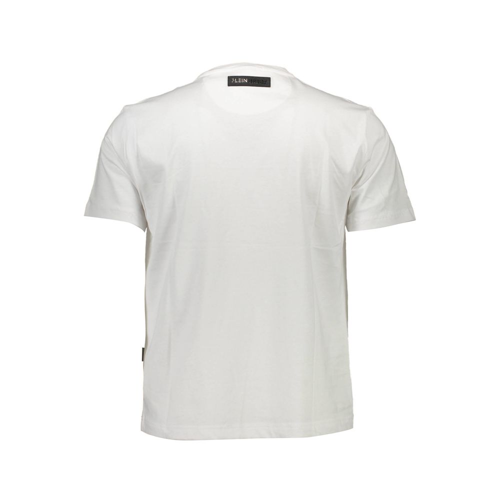 Plein Sport White Cotton Men T-Shirt | Regal Royce