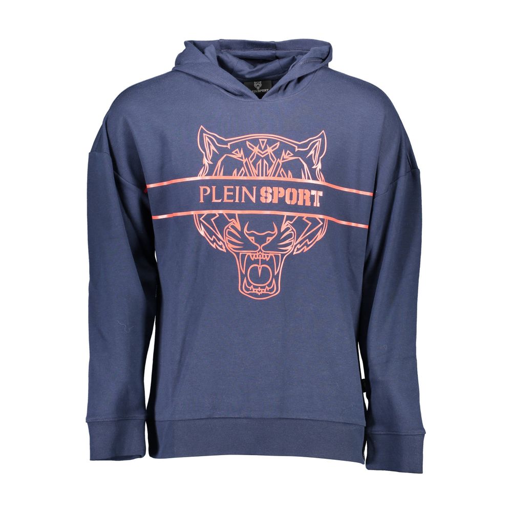 Plein Sport Blue Cotton Men's Hoodie | Regal Royce