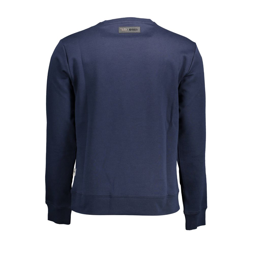 Plein Sport Blue Cotton Men Sweater | Regal Royce