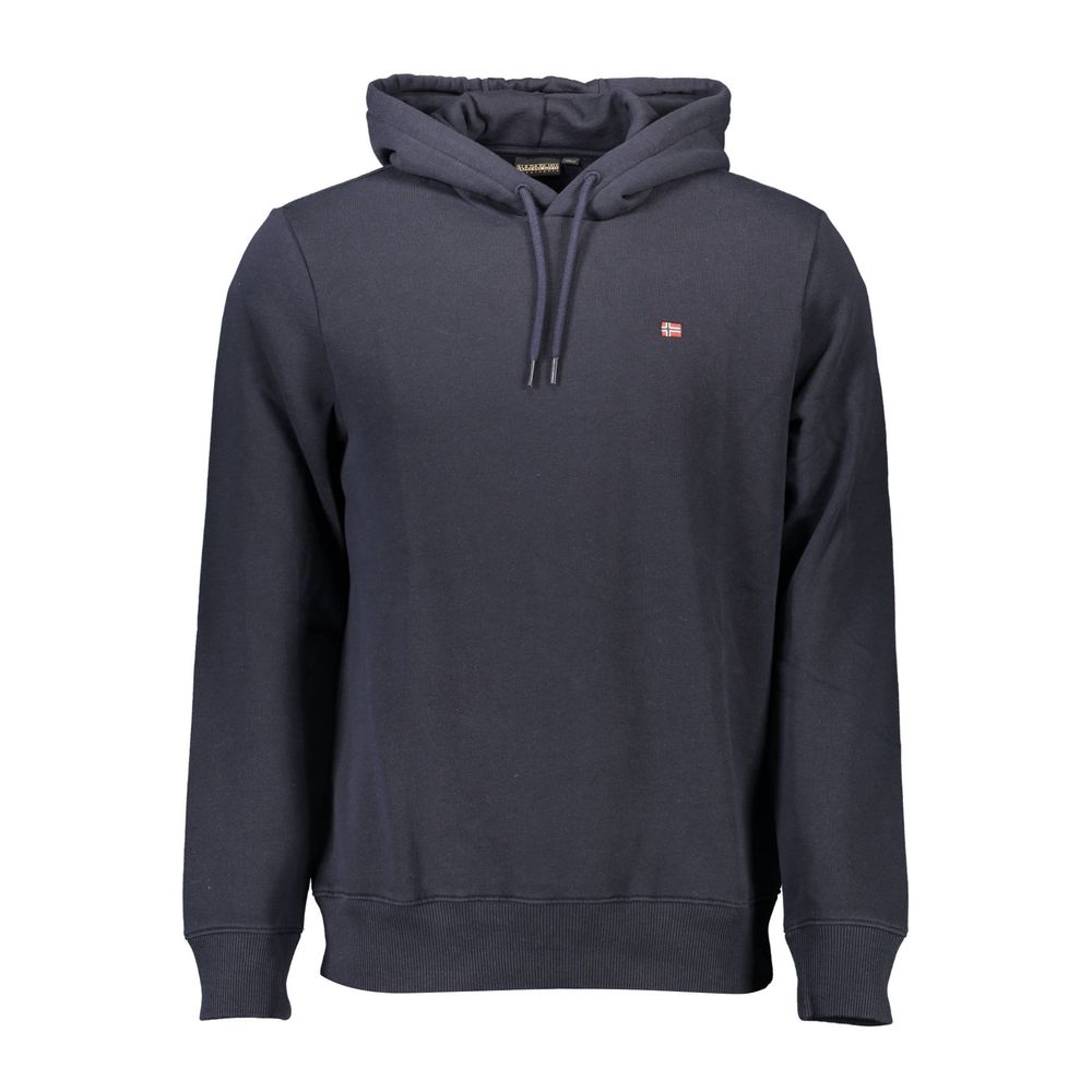 Napapijri Blue Cotton Men's Hoodie | Regal Royce
