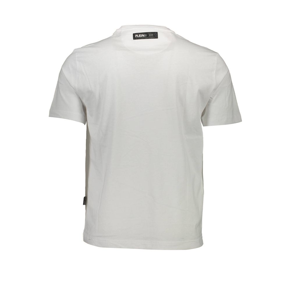 Plein Sport White Cotton Men T-Shirt | Regal Royce
