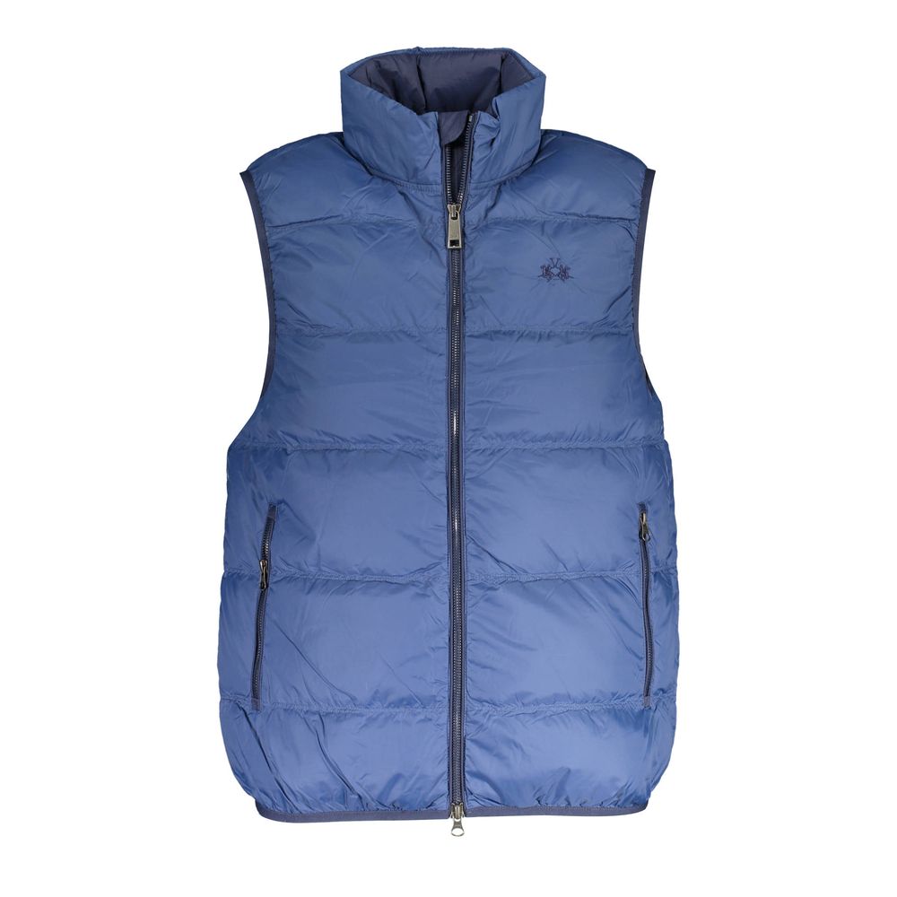 La Martina Blue Polyamide Men Jacket | Regal Royce