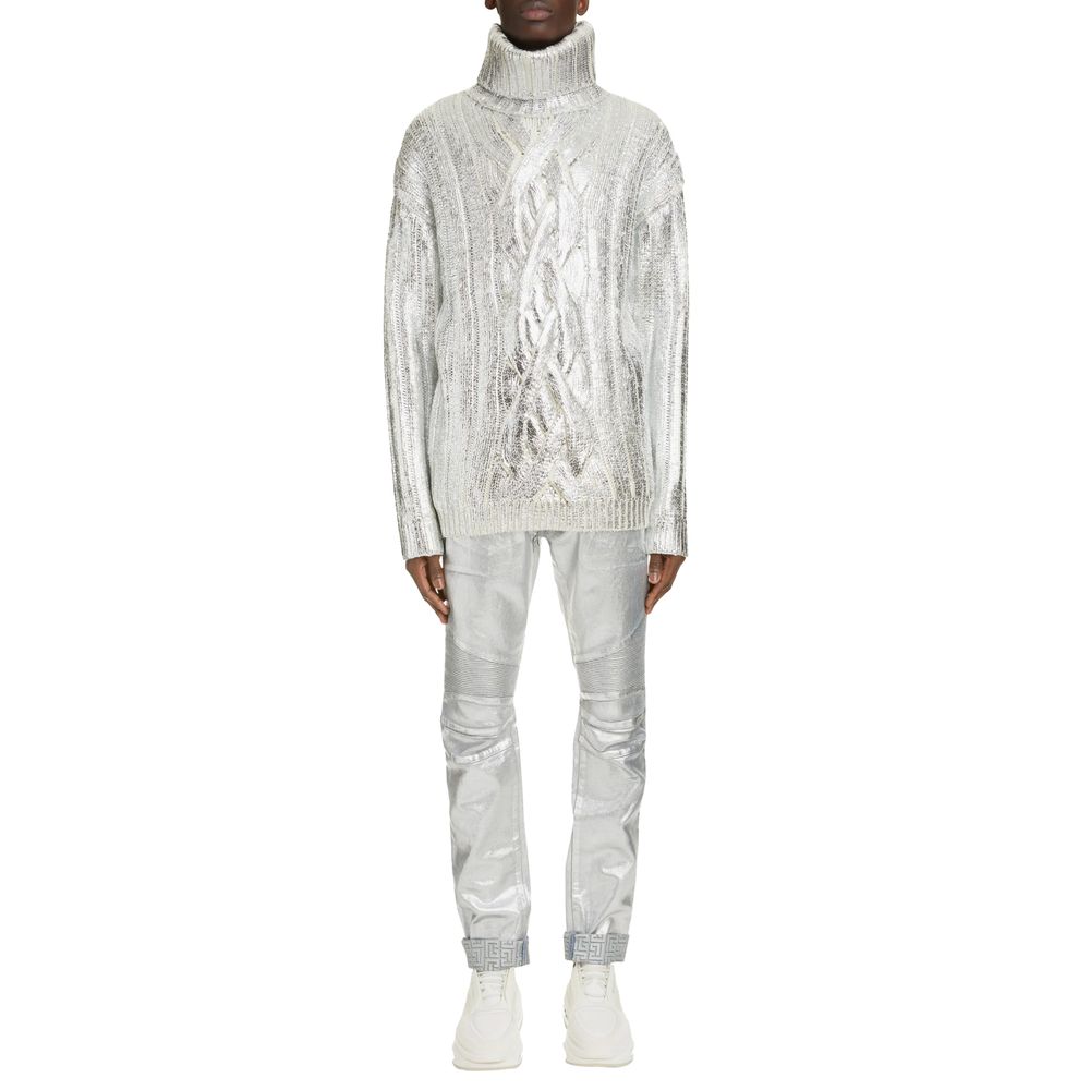 Balmain Gray Wool Sweater