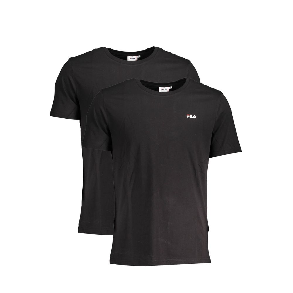 Fila Black Cotton Men TShirt | Regal Royce