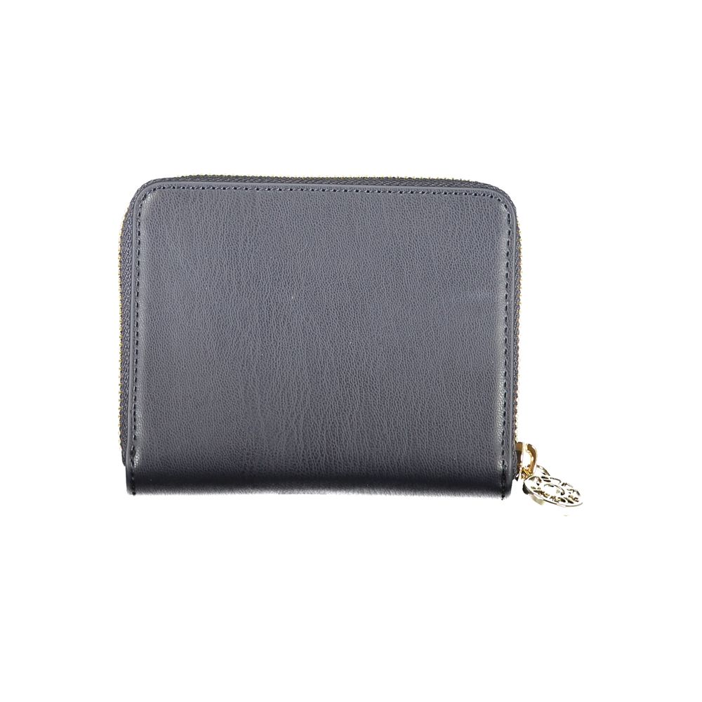 Tommy Hilfiger Blue Polyurethane Women Wallet | Regal Royce