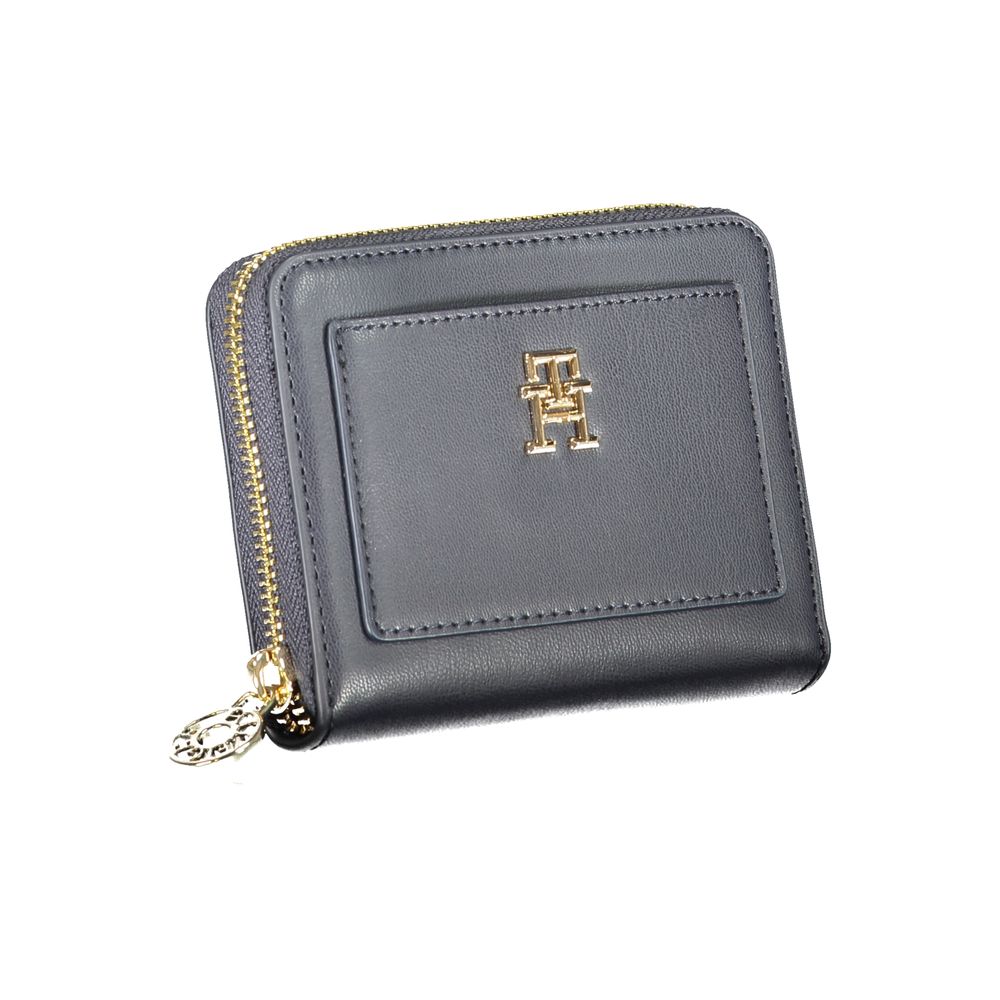 Tommy Hilfiger Blue Polyurethane Women Wallet | Regal Royce