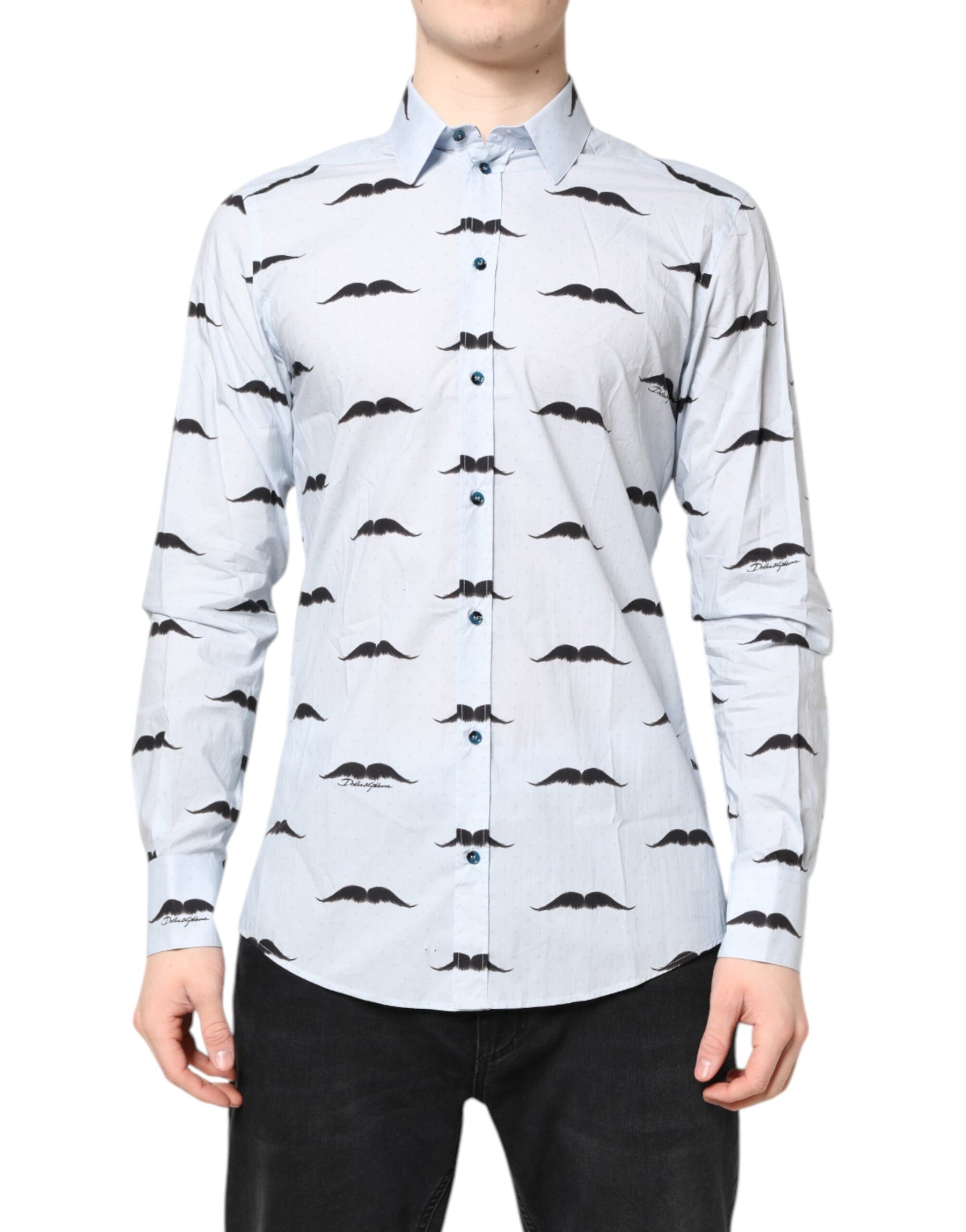 Dolce & Gabbana Light Blue Cotton MARTINI Formal Dress Shirt | Regal Royce