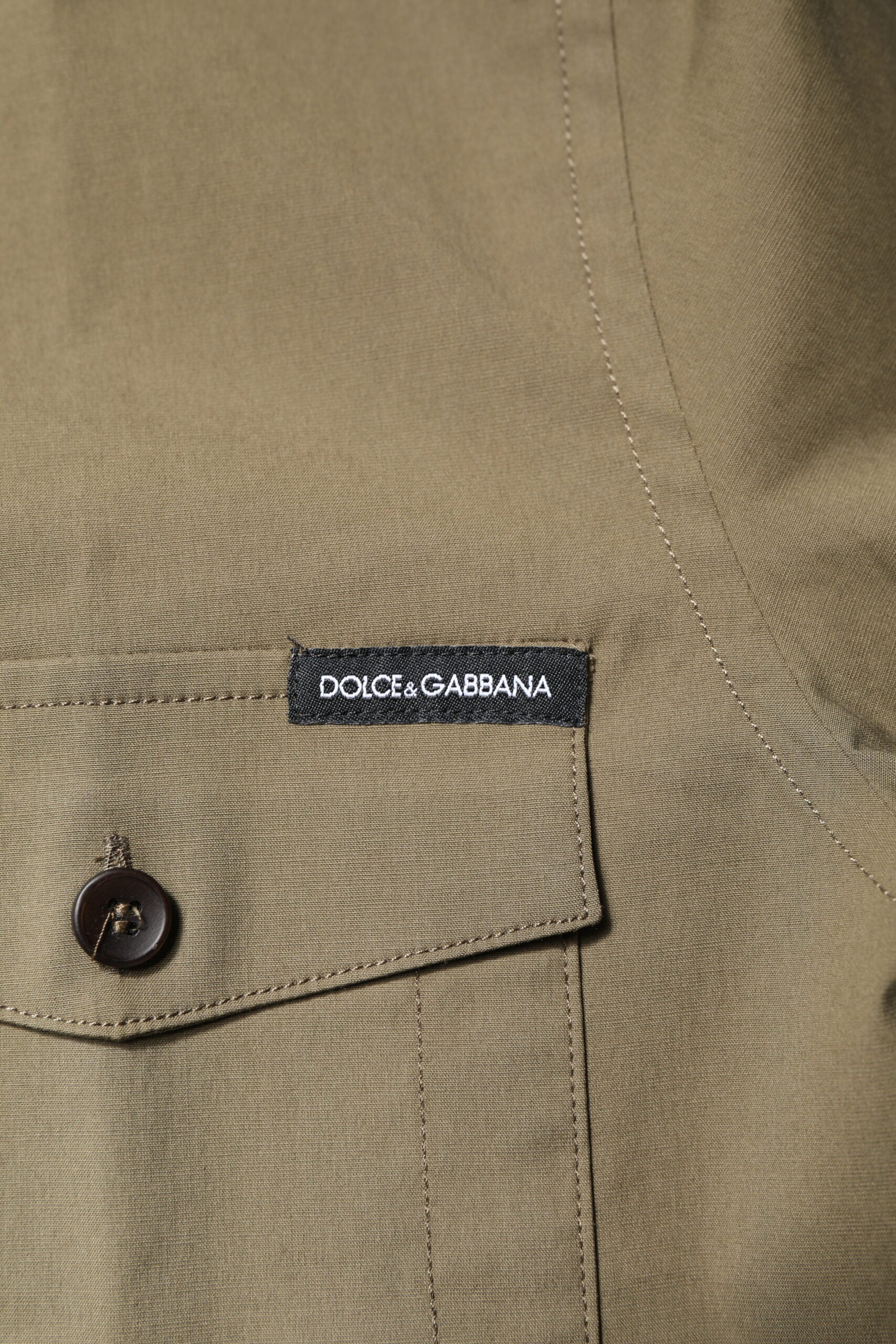Dolce & Gabbana Brown Cotton Stretch Casual Long Sleeves Shirt | Regal Royce
