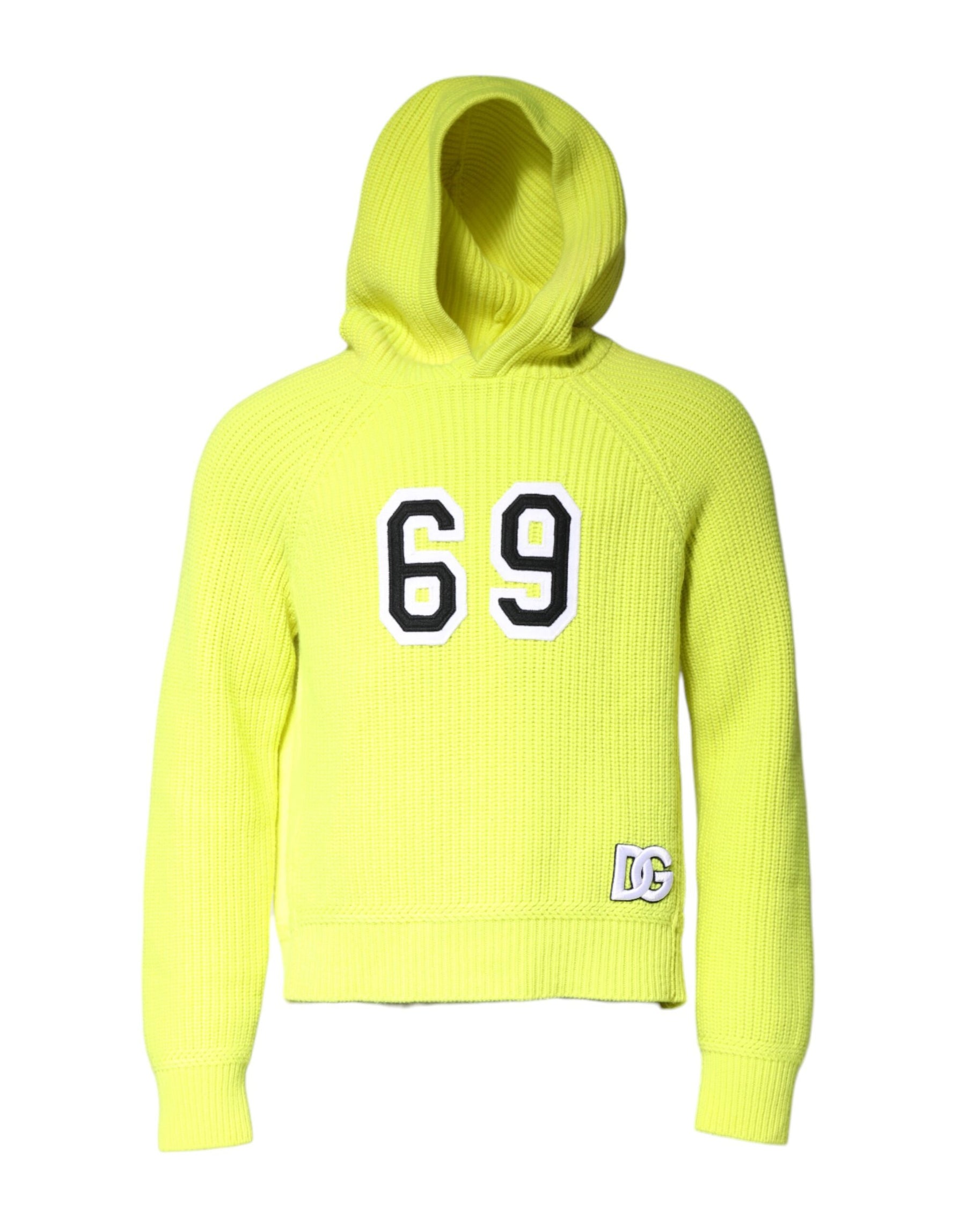Dolce & Gabbana Green 69 Knit Hooded Men Pullover Sweater | Regal Royce