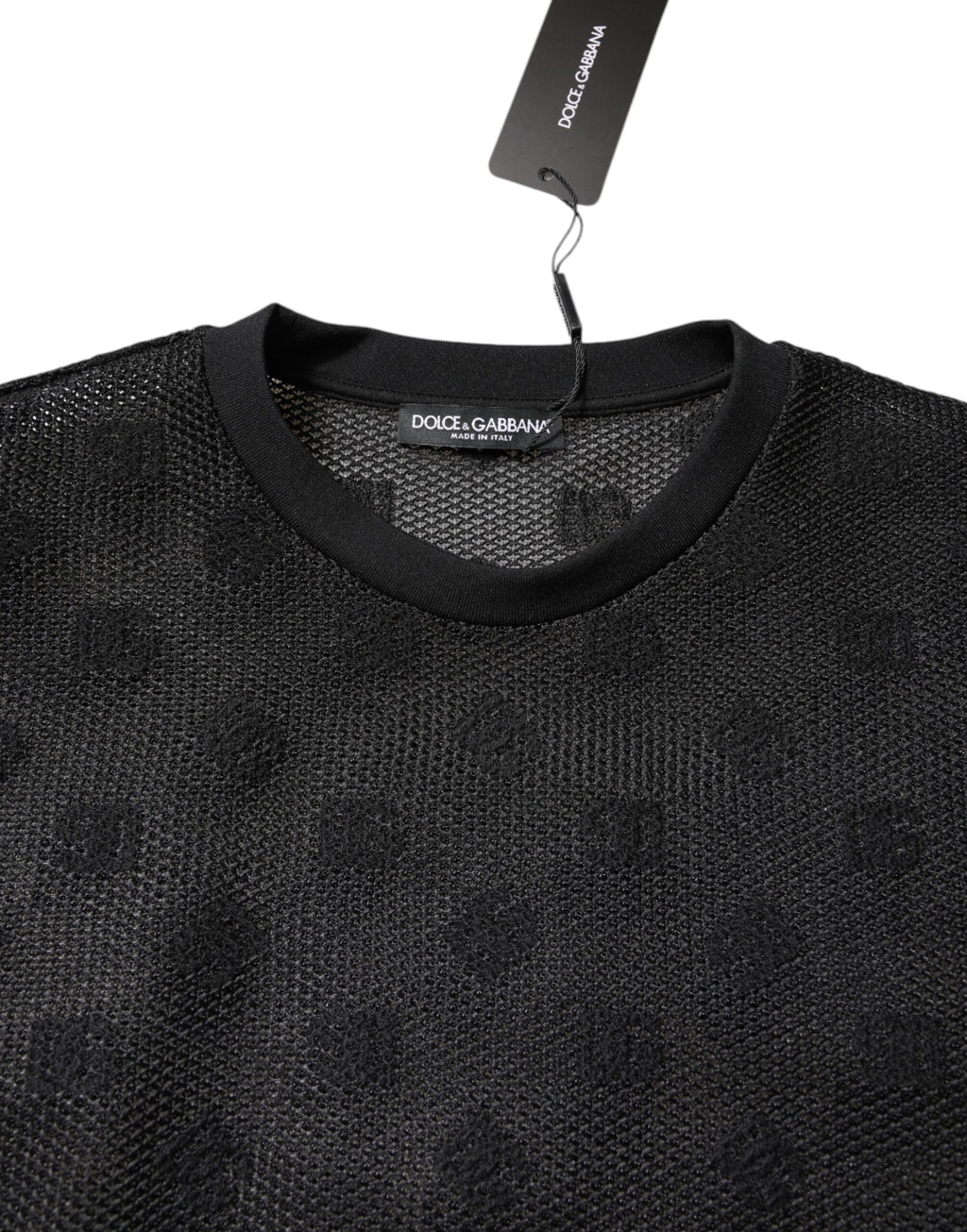 Dolce & Gabbana Black See Through Logo Short Sleeves T-shirt