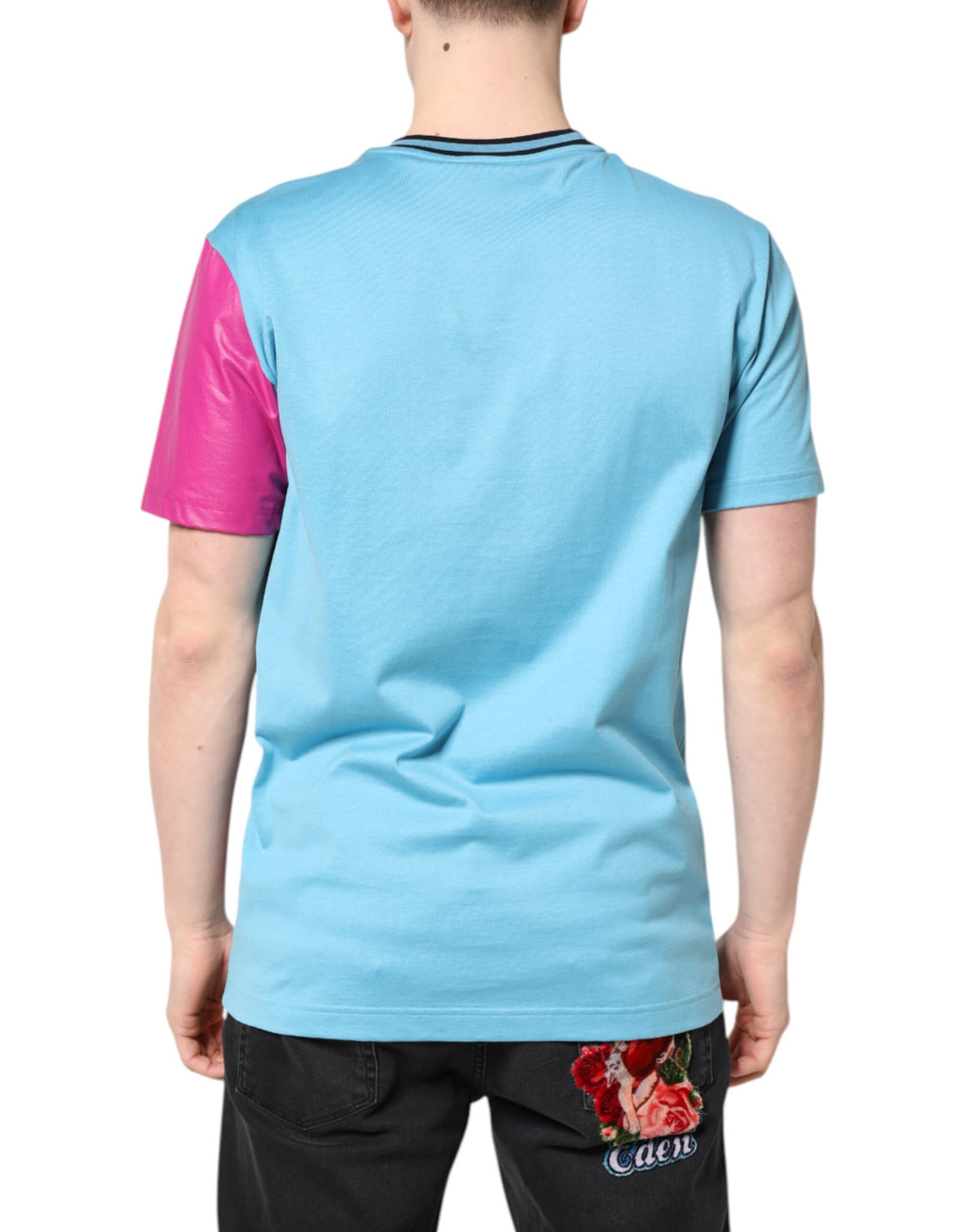 Dolce & Gabbana Multicolor Printed Logo Short Sleeve T-shirt