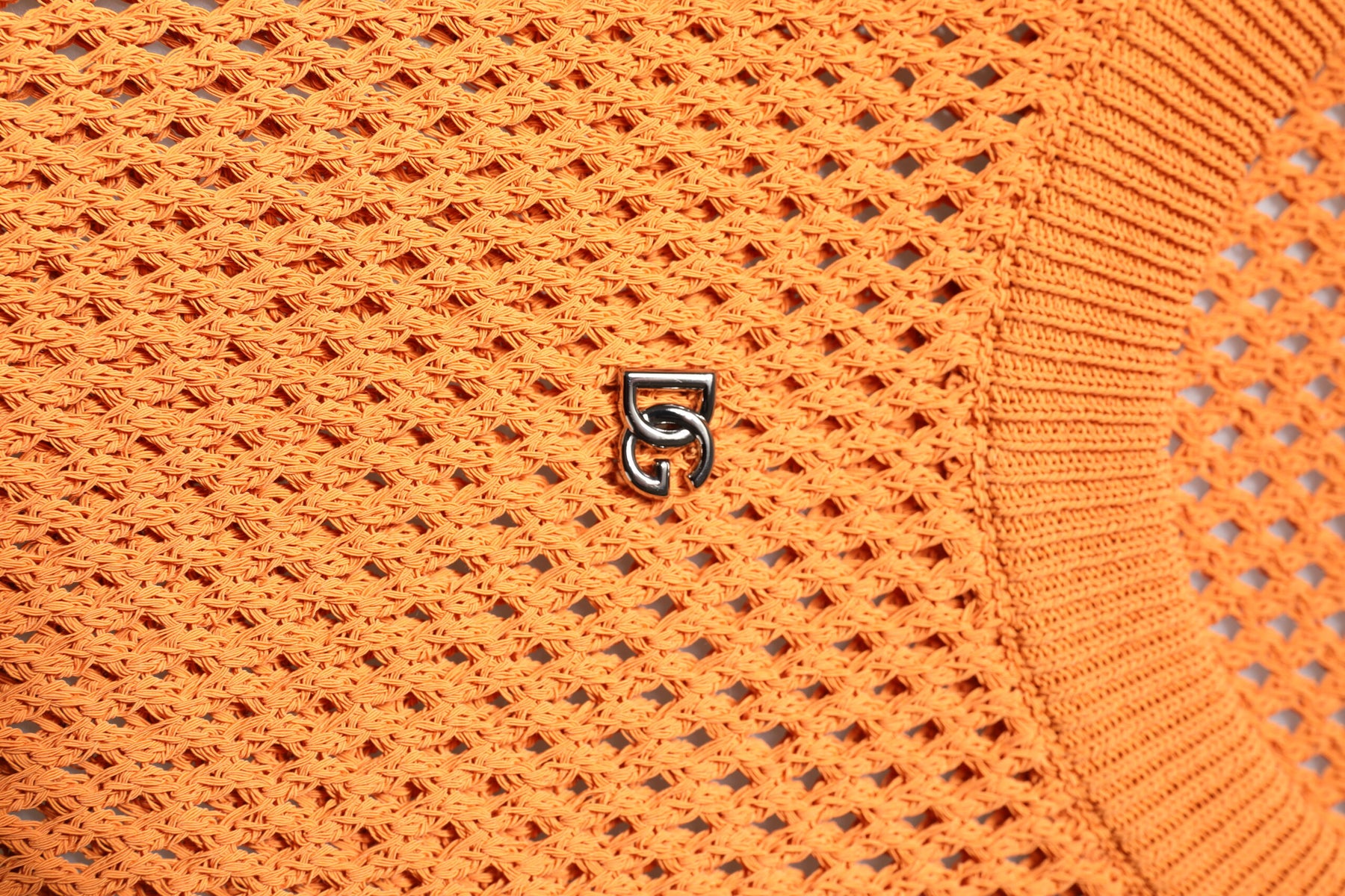 Dolce & Gabbana Orange Cashmere Round Neck Sleeveless T-shirt | Regal Royce