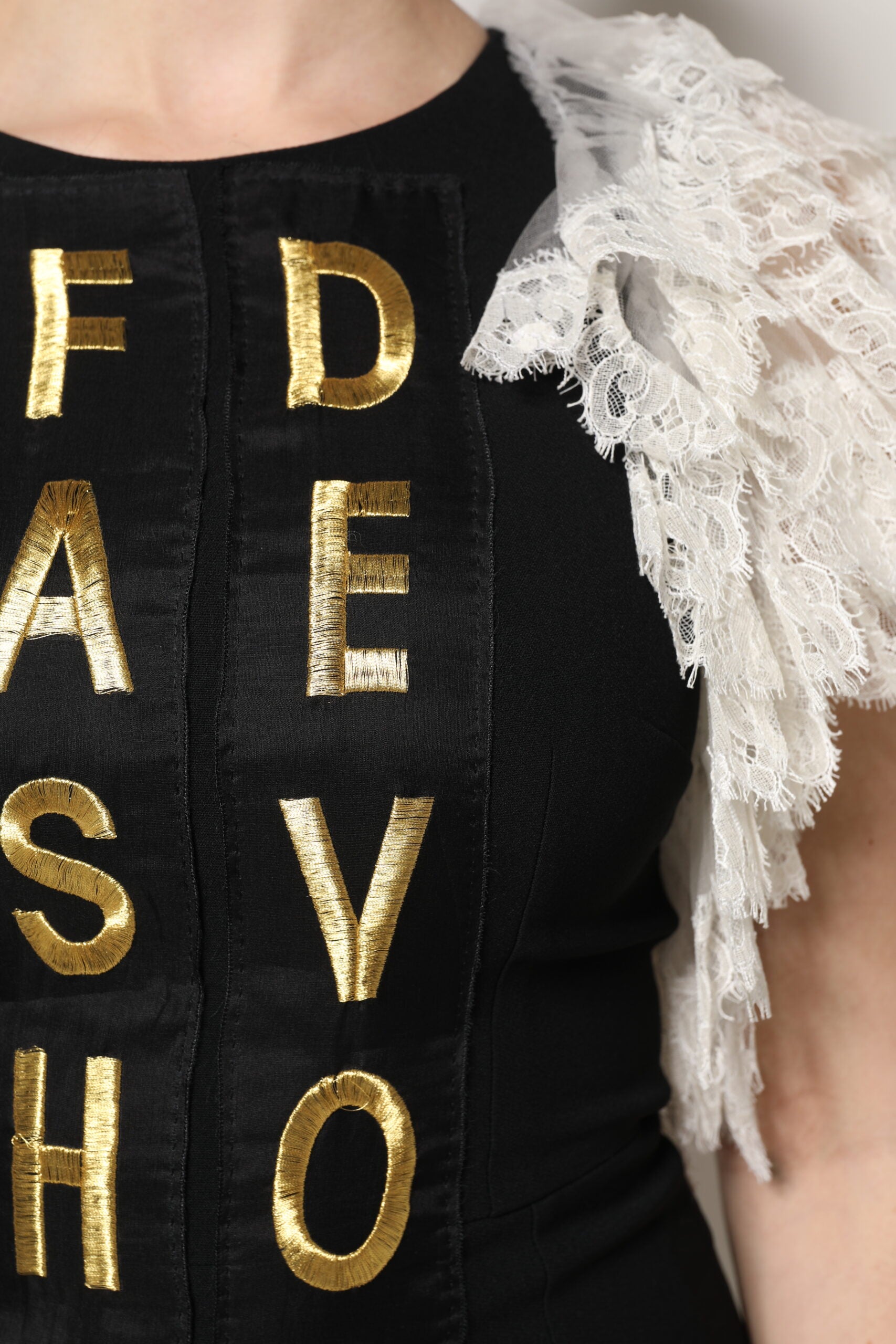 Dolce & Gabbana Black Fashion Devotion Embellish Mini Dress | Regal Royce