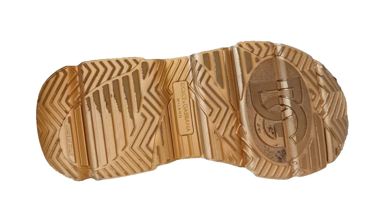 Dolce & Gabbana White Gold Daymaster Low Top Sneakers Shoes | Regal Royce