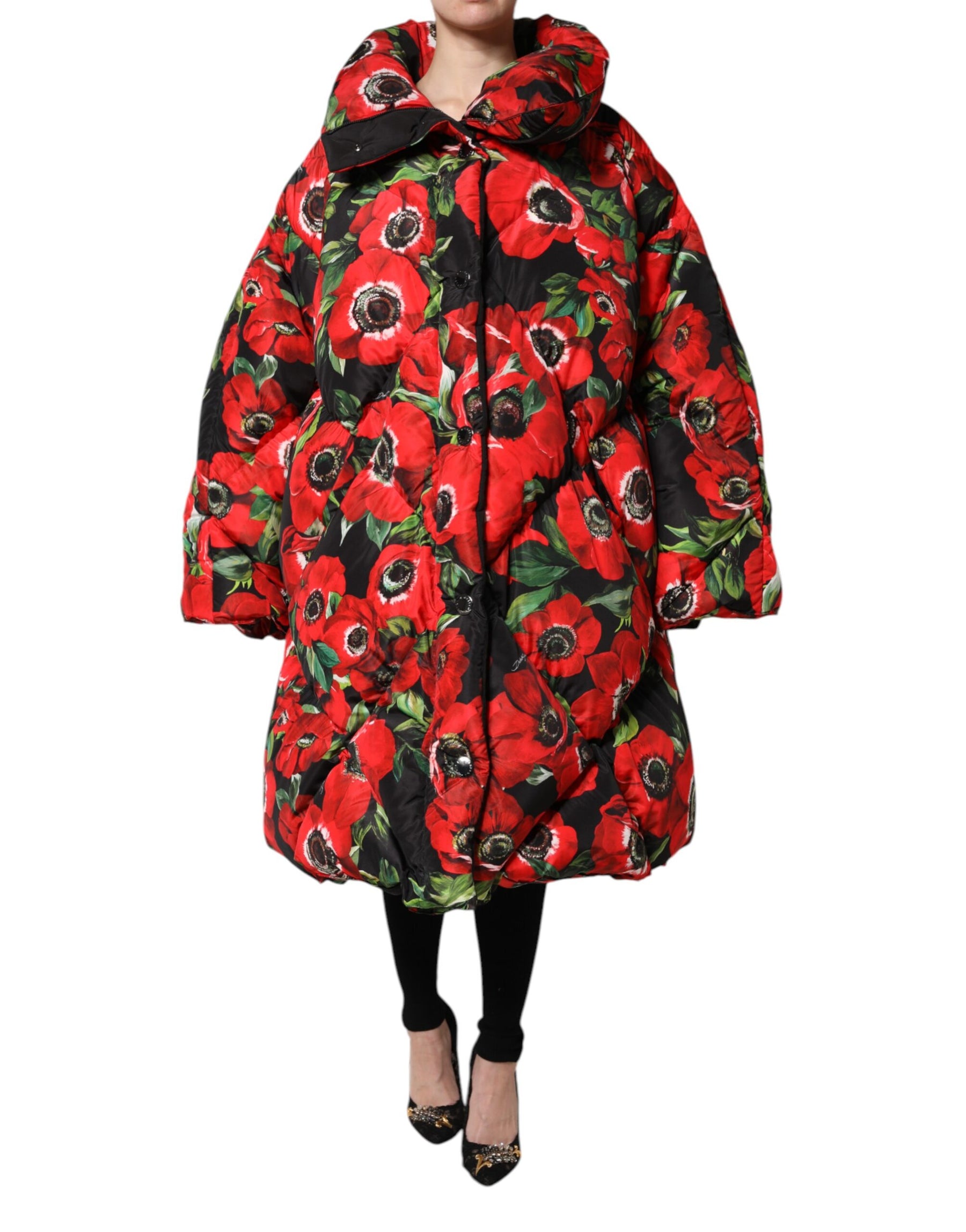 Dolce & Gabbana Multicolor Floral Full Zip Padded Jacket | Regal Royce