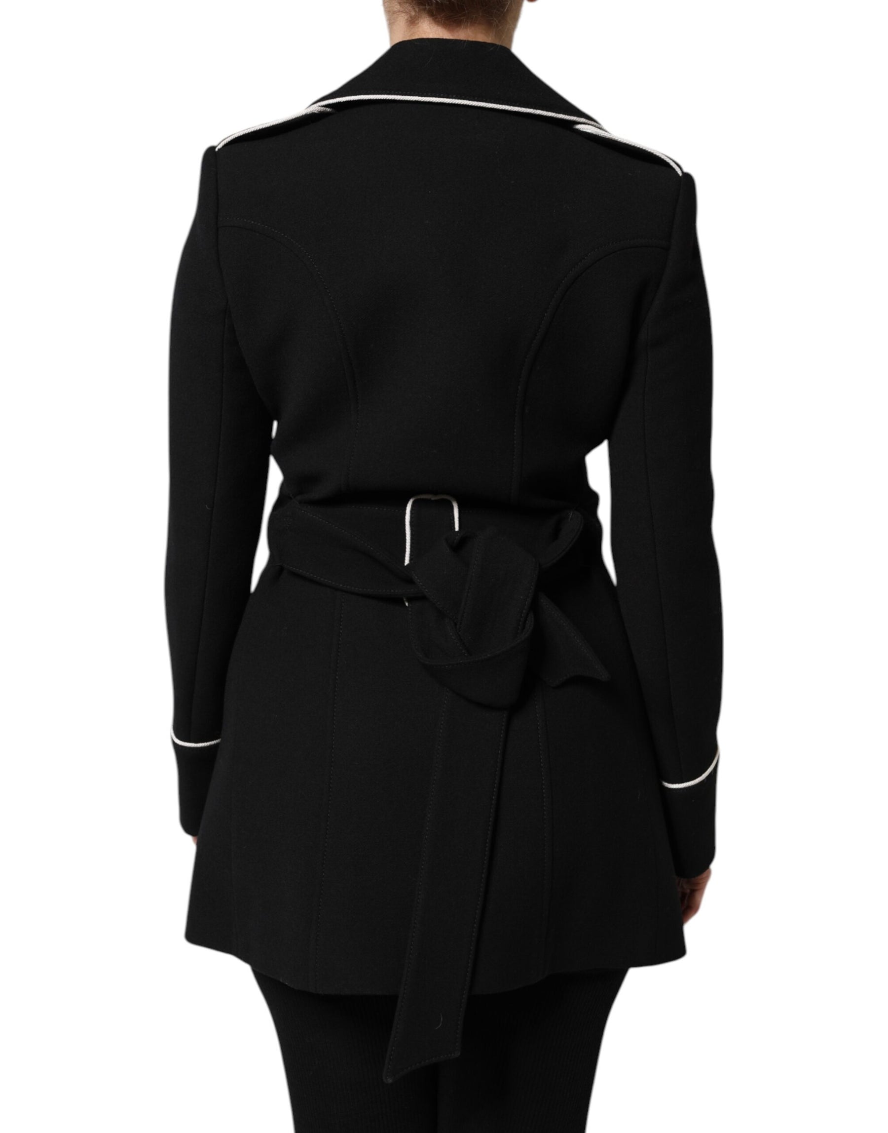 Dolce & Gabbana Black Wool Double Breasted Blazer Jacket | Regal Royce