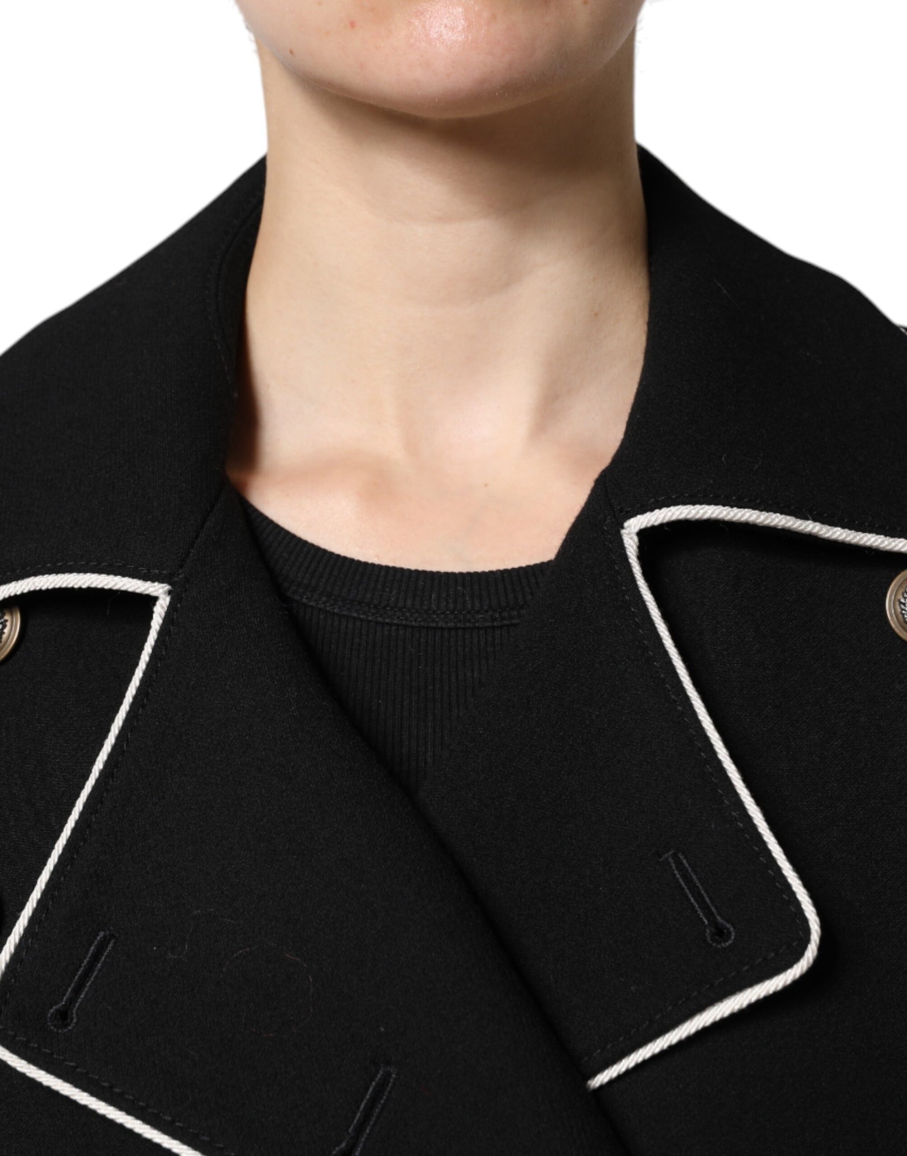 Dolce & Gabbana Black Wool Double Breasted Blazer Jacket | Regal Royce