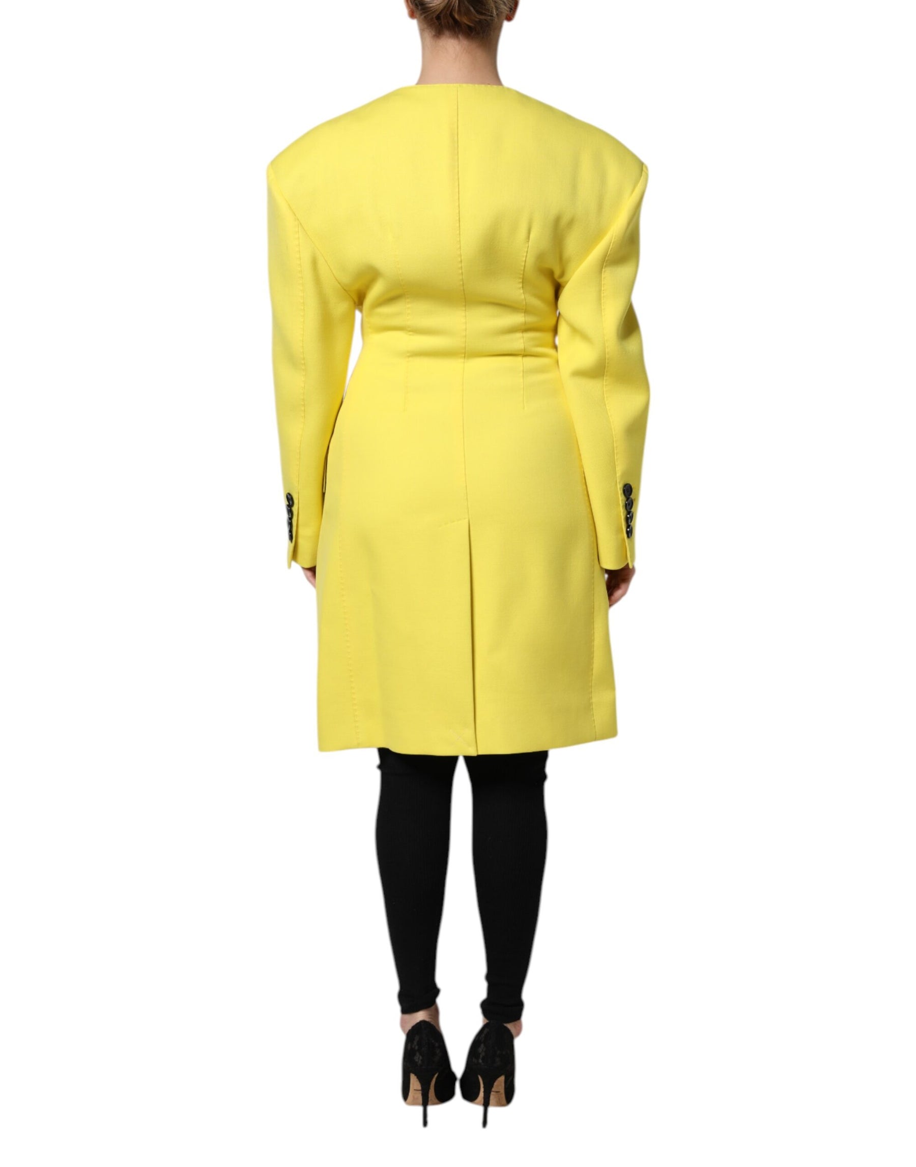 Dolce & Gabbana Yellow Double Breasted Trench Coat Jacket | Regal Royce
