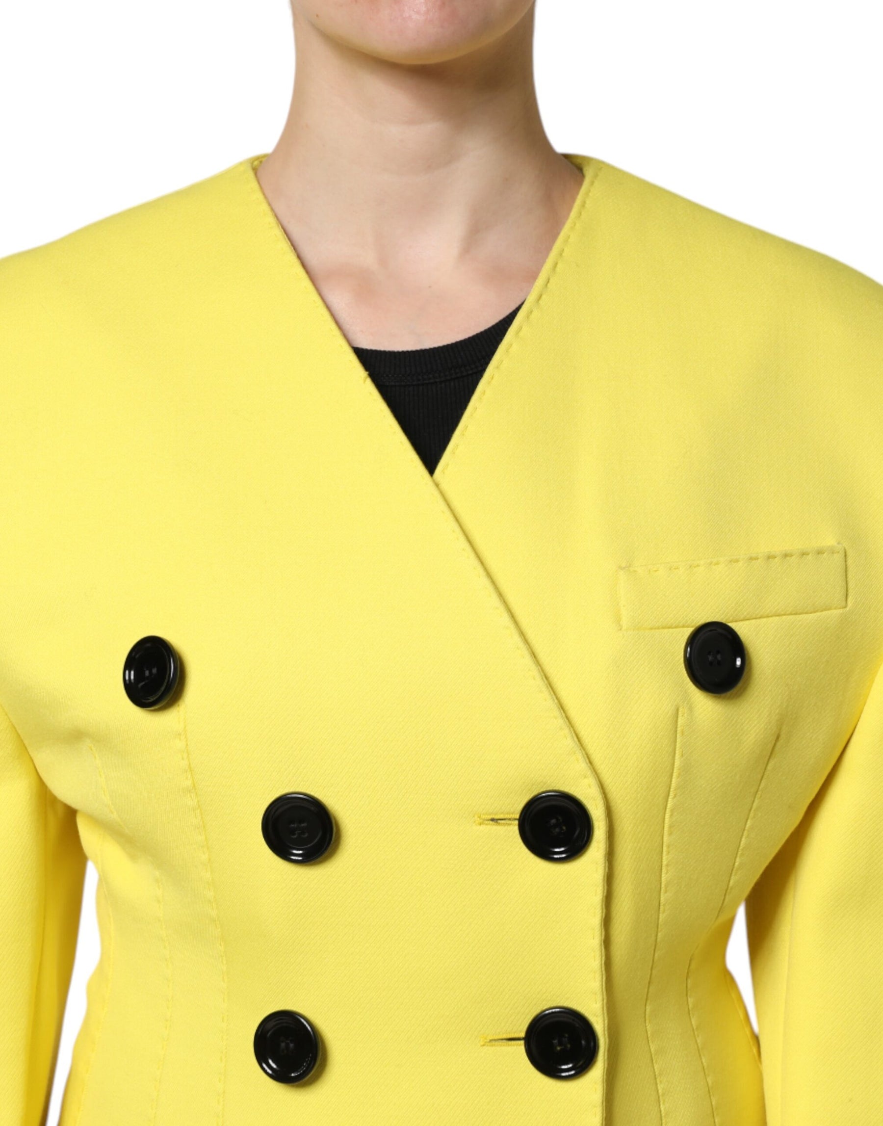 Dolce & Gabbana Yellow Double Breasted Trench Coat Jacket | Regal Royce