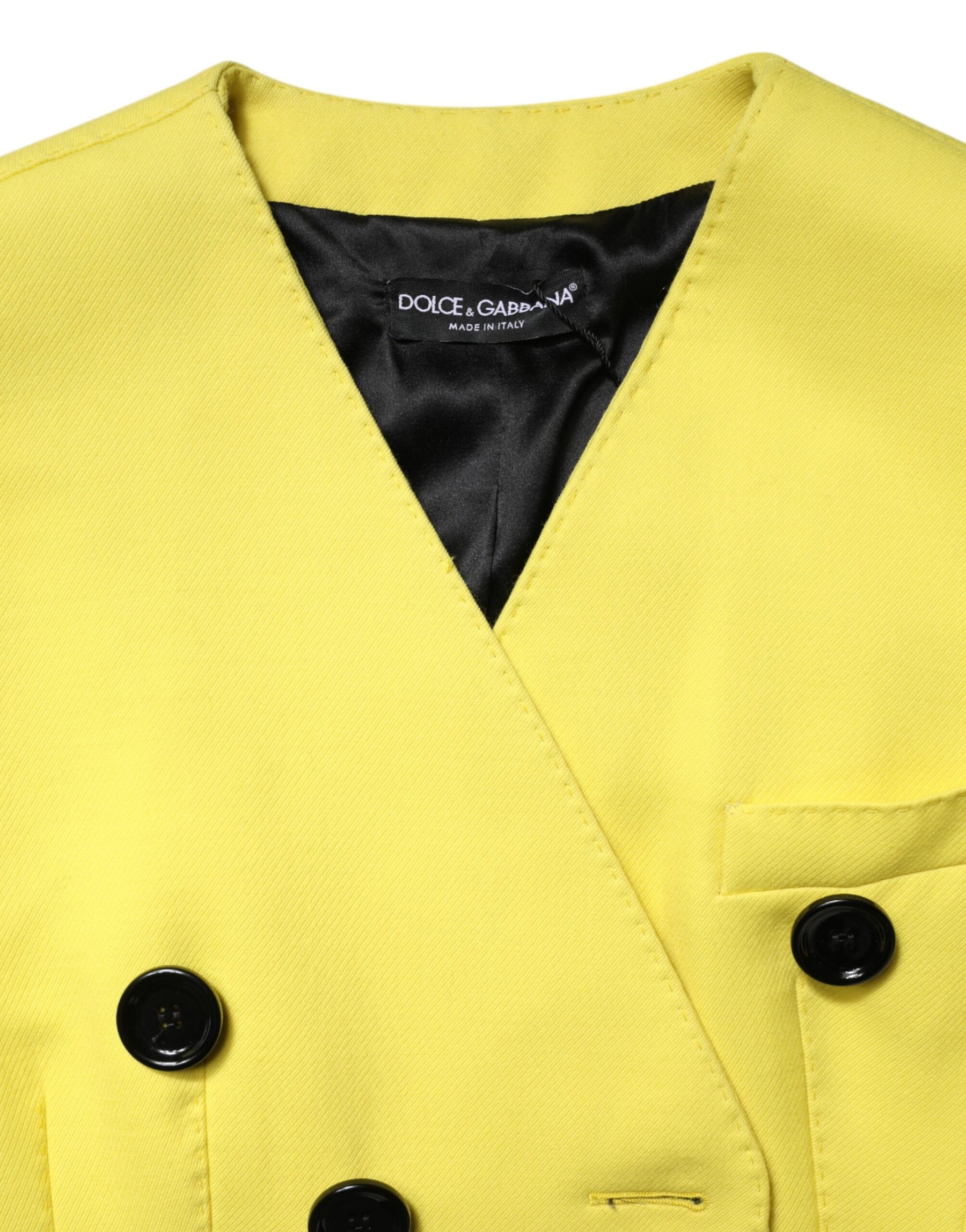 Dolce & Gabbana Yellow Double Breasted Trench Coat Jacket | Regal Royce