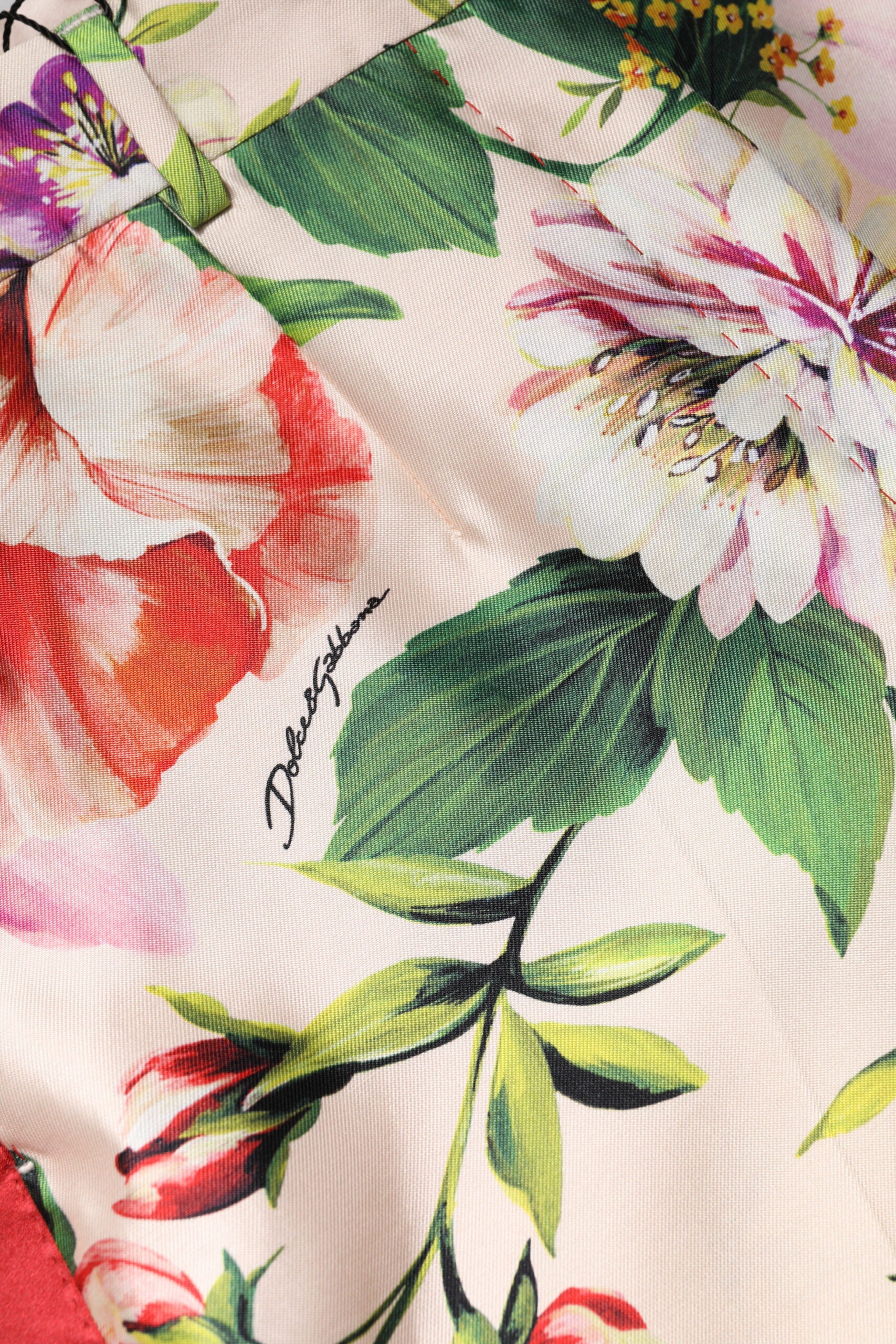 Dolce & Gabbana Multicolor Floral High Waist Straight Pants | Regal Royce