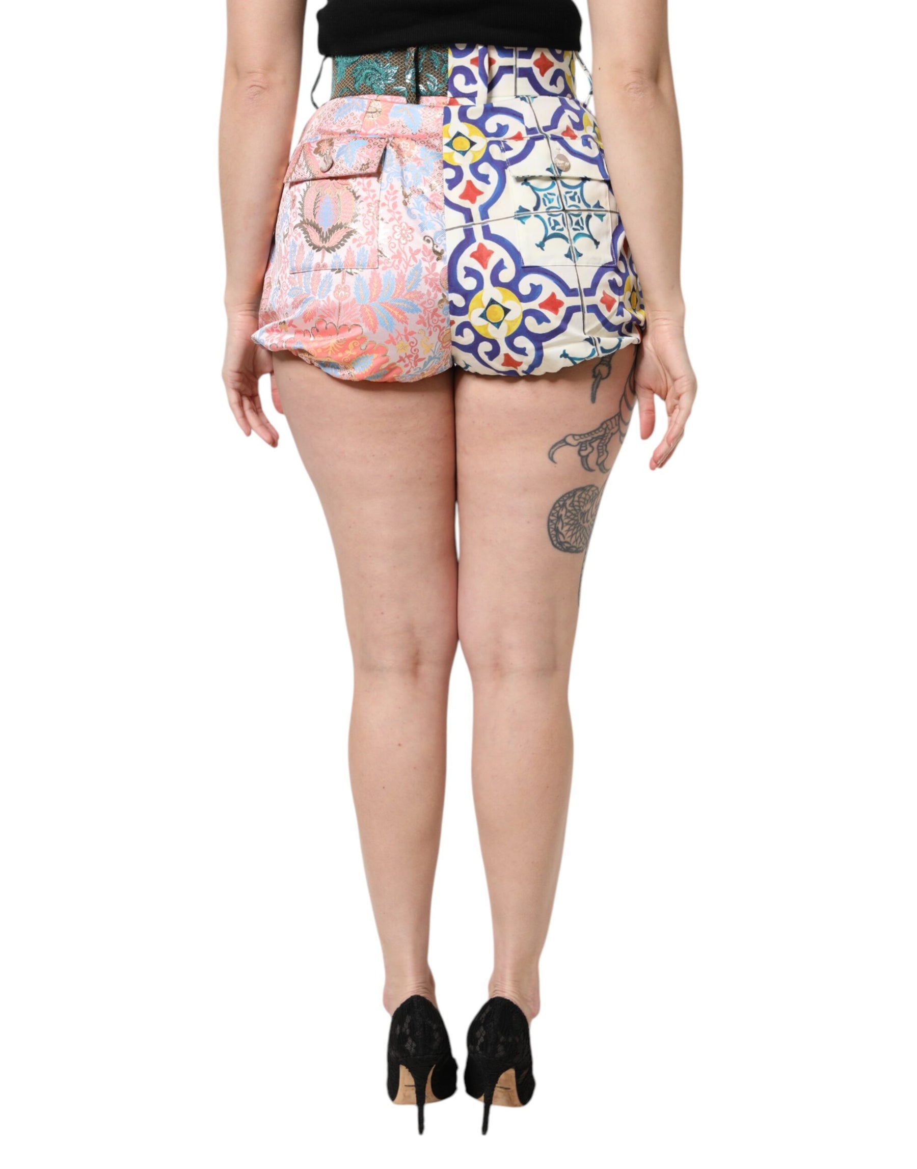 Dolce & Gabbana Multicolor High Waist Women Hot Pants Shorts | Regal Royce