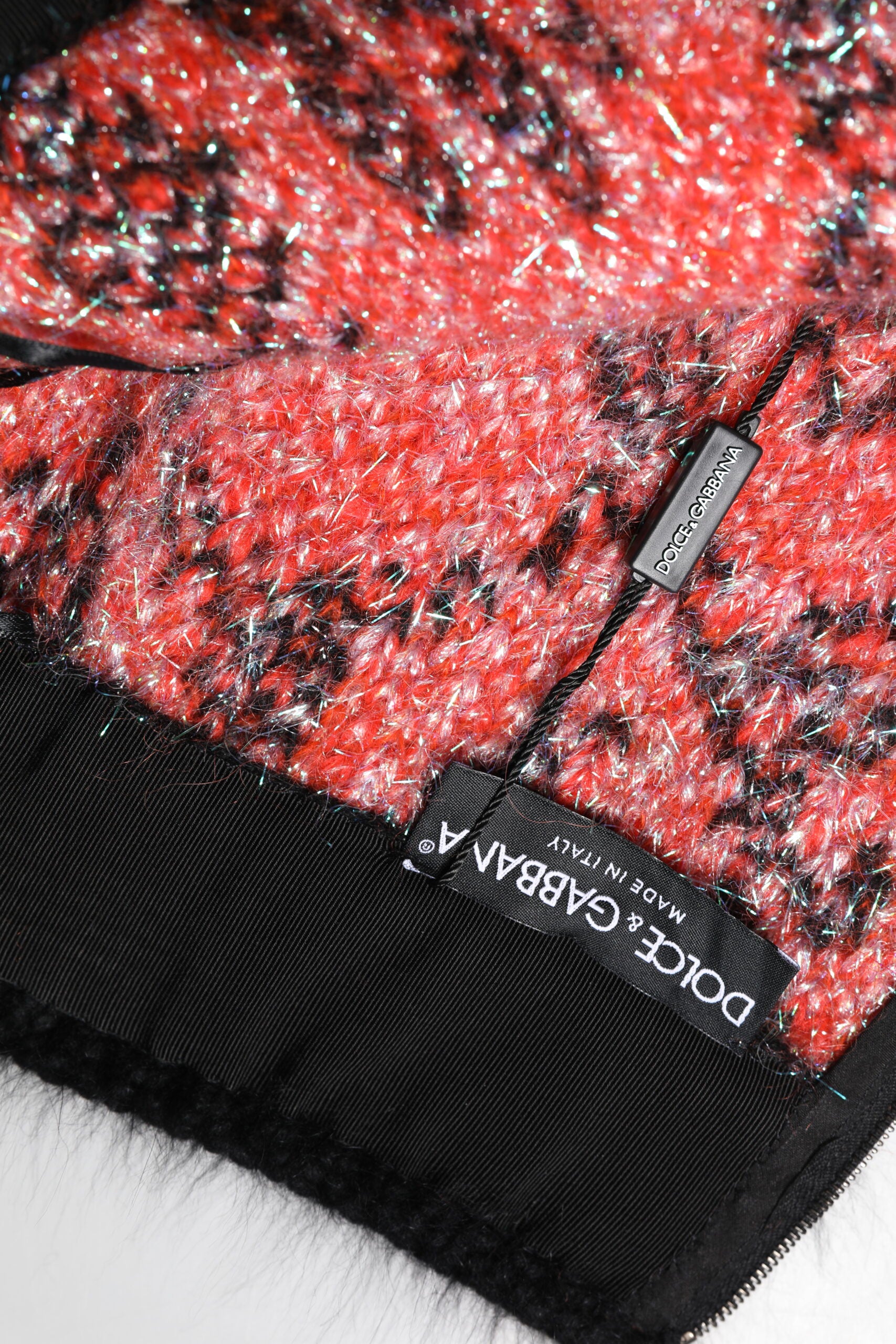 Dolce & Gabbana Multicolor Plush High Waist Mini Skirt | Regal Royce