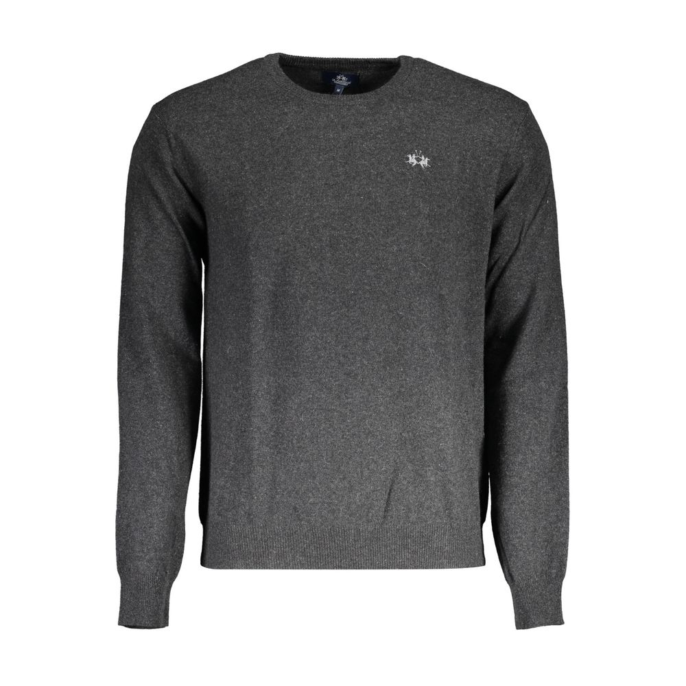 La Martina Grigio Wool Men Sweater | Regal Royce