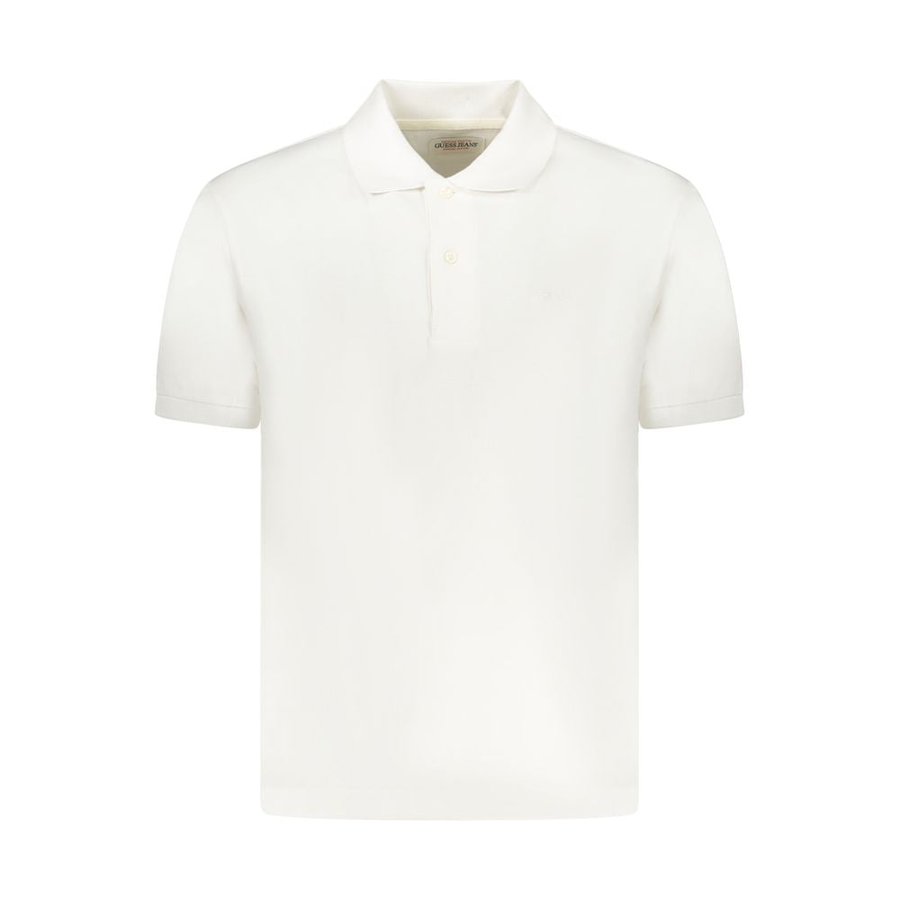Guess Jeans White Cotton Men's Polo Shirt | Regal Royce