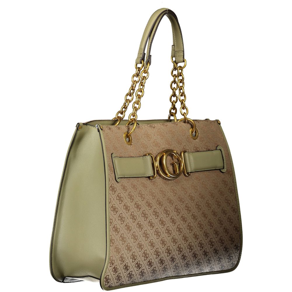 Guess Jeans Verde Polyurethane Women Handbag | Regal Royce