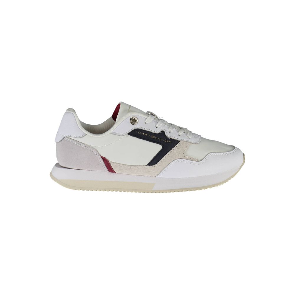 Tommy Hilfiger White Polyester Women Sneaker | Regal Royce