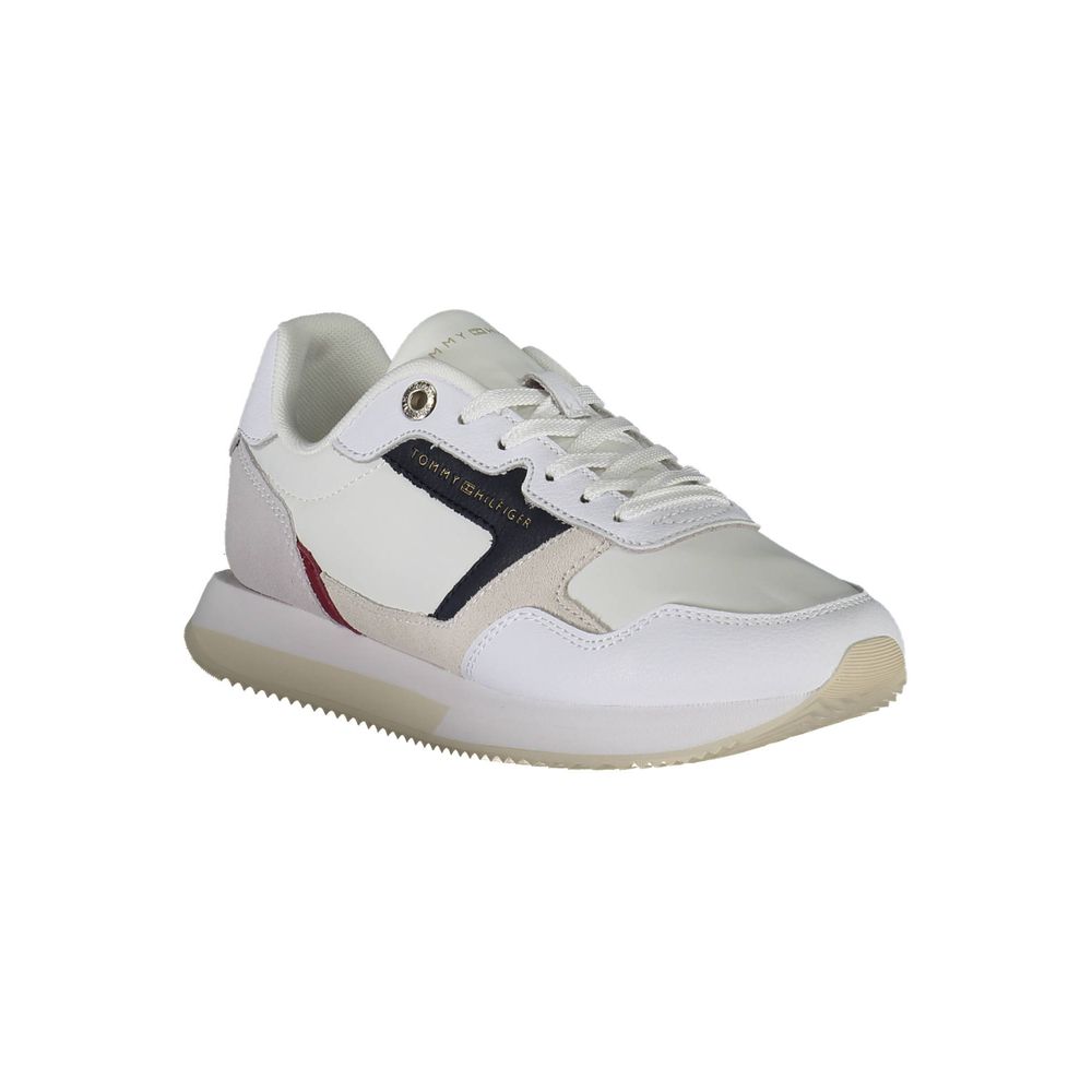 Tommy Hilfiger White Polyester Women Sneaker | Regal Royce