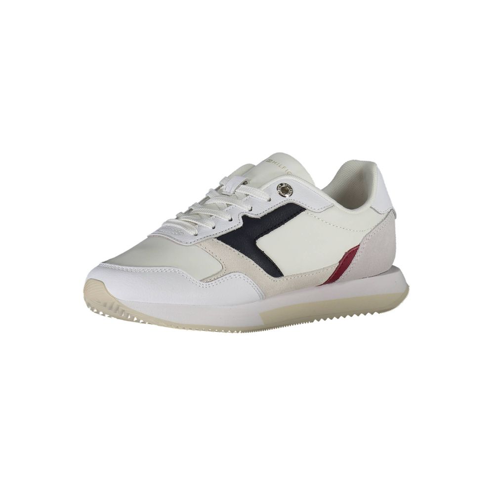 Tommy Hilfiger White Polyester Women Sneaker | Regal Royce