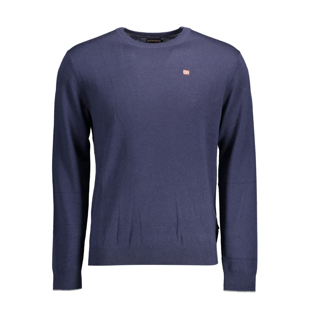 Napapijri Blue Wool Men Sweater | Regal Royce
