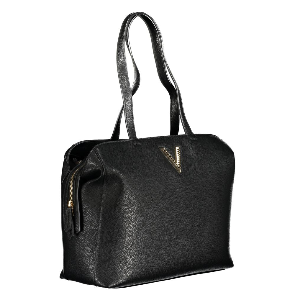 Mario Valentino Black Polyurethane Women's Bag | Regal Royce