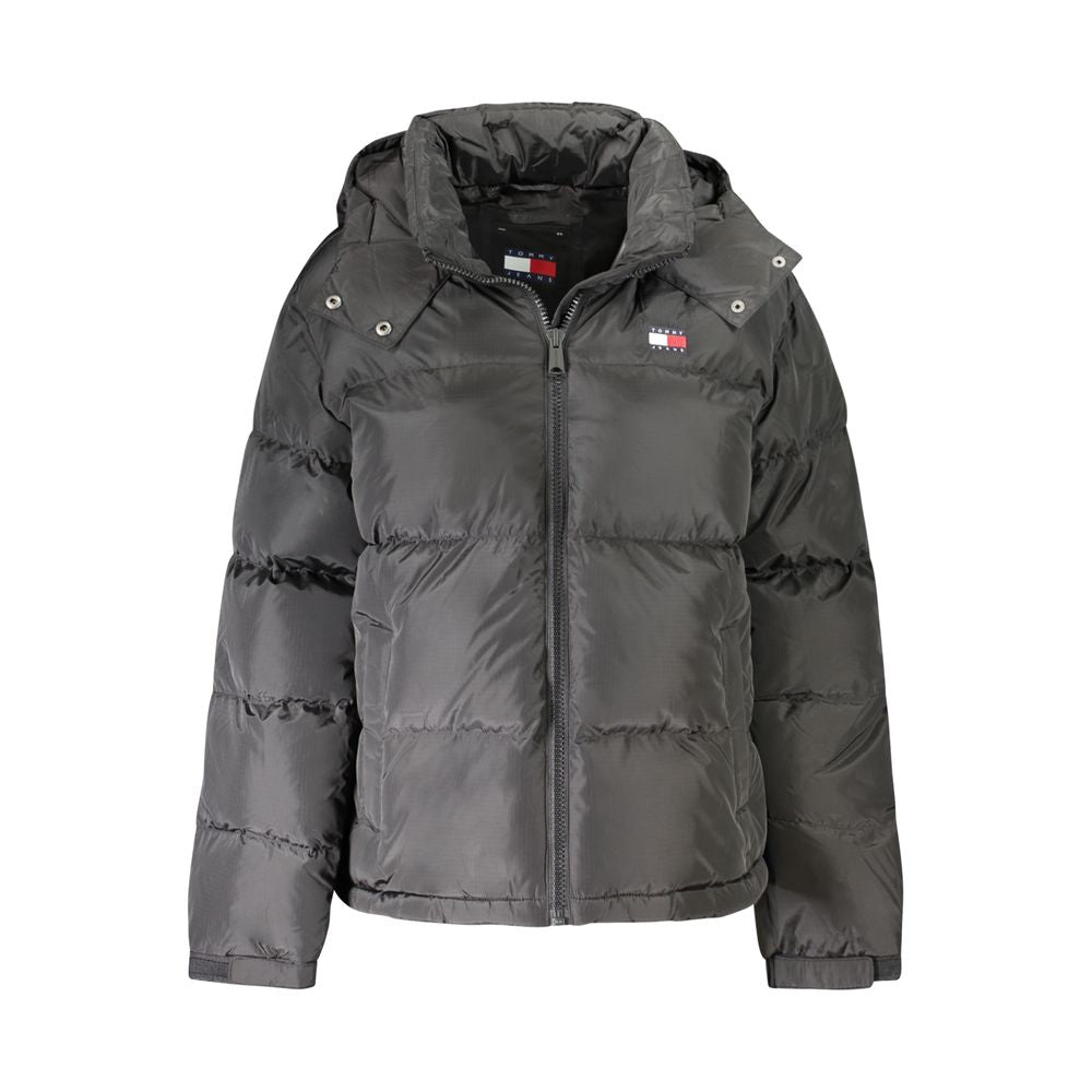 Tommy Hilfiger "Black Polyester Women Jacket with Removable Hood" | Regal Royce