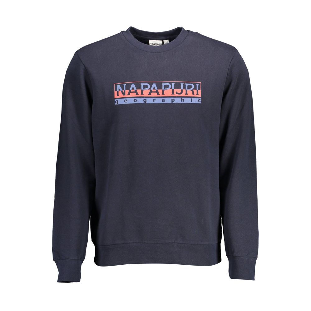 Napapijri Blue Cotton Men Sweatshirt | Regal Royce