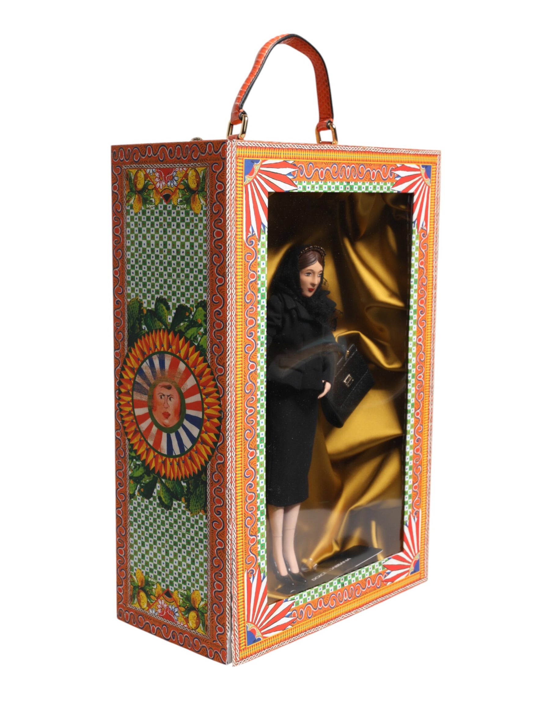 Dolce & Gabbana Black Dress Ceramic Porcelain Fashion Leather Sicily Dolls | Regal Royce