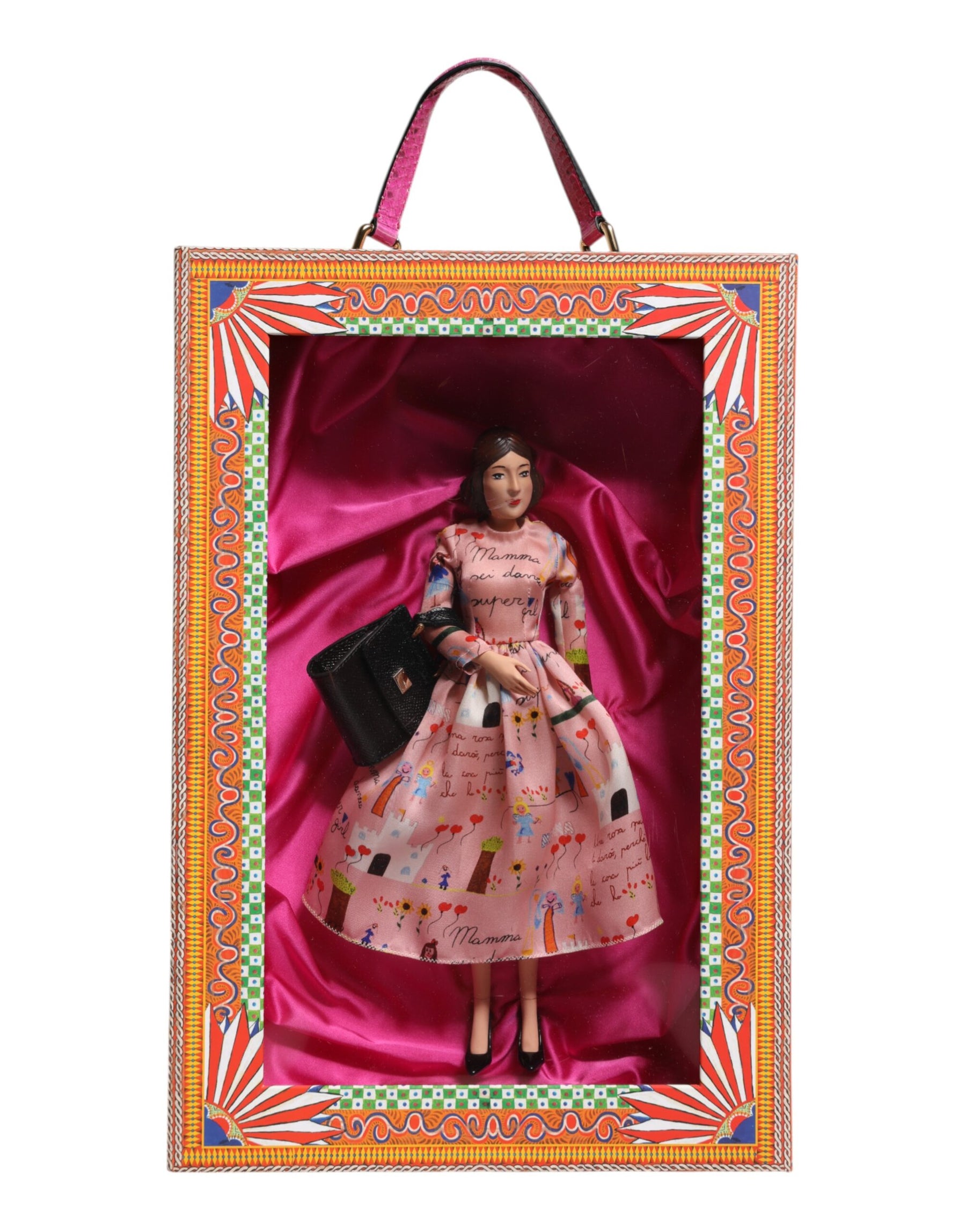 Dolce & Gabbana Pink Dress Ceramic Porcelain Fashion Leather Sicily Dolls | Regal Royce