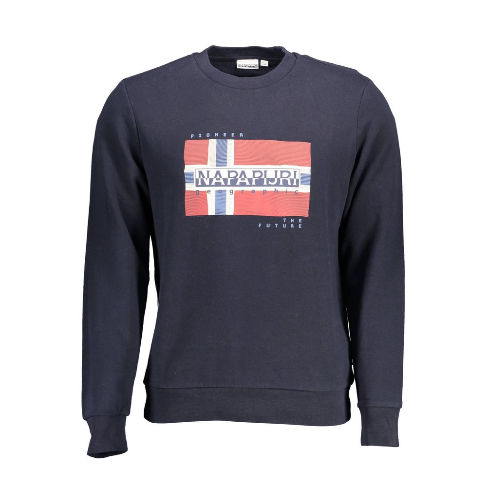 Napapijri Blue Cotton Men's Sweatshirt | Regal Royce
