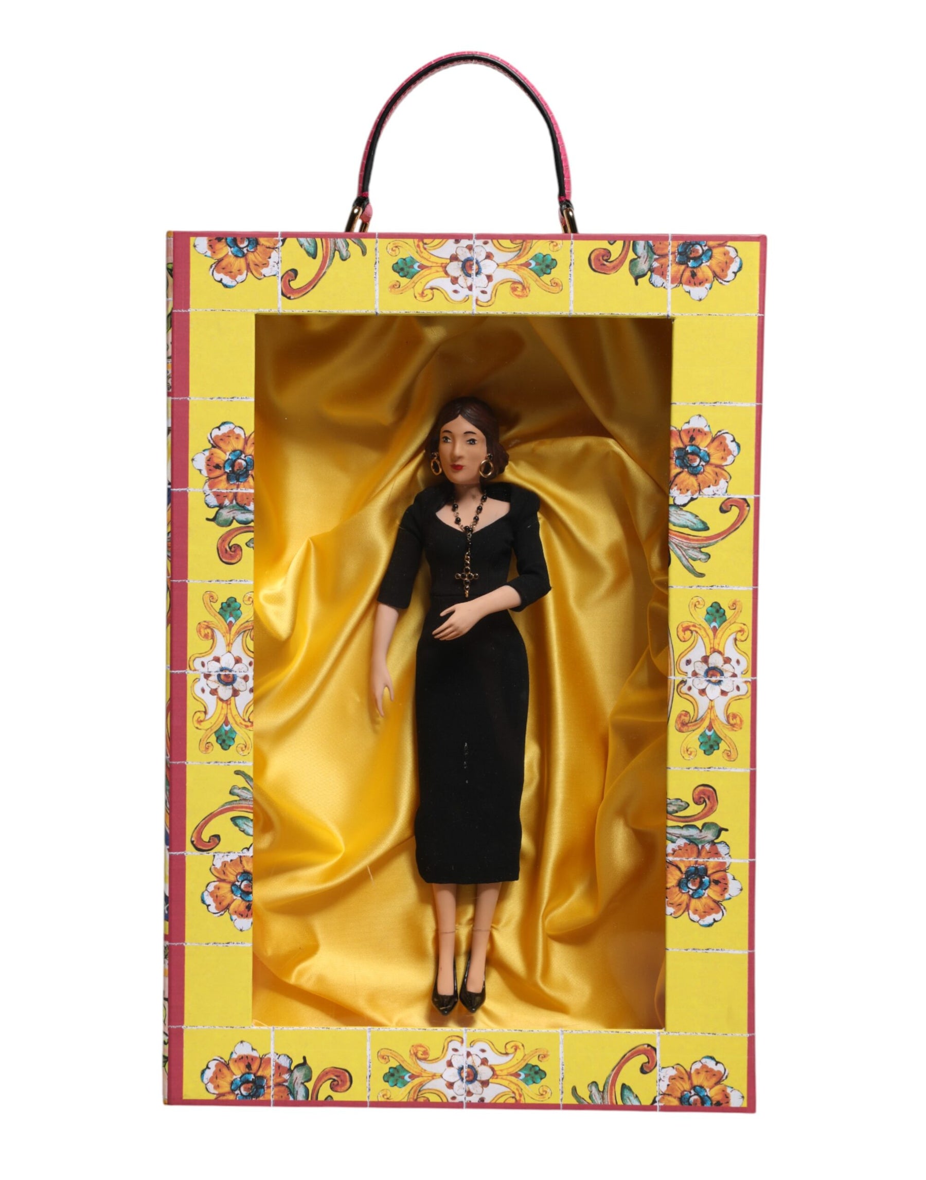 Dolce & Gabbana Black Dress Ceramic Porcelain Fashion Leather Sicily Dolls | Regal Royce